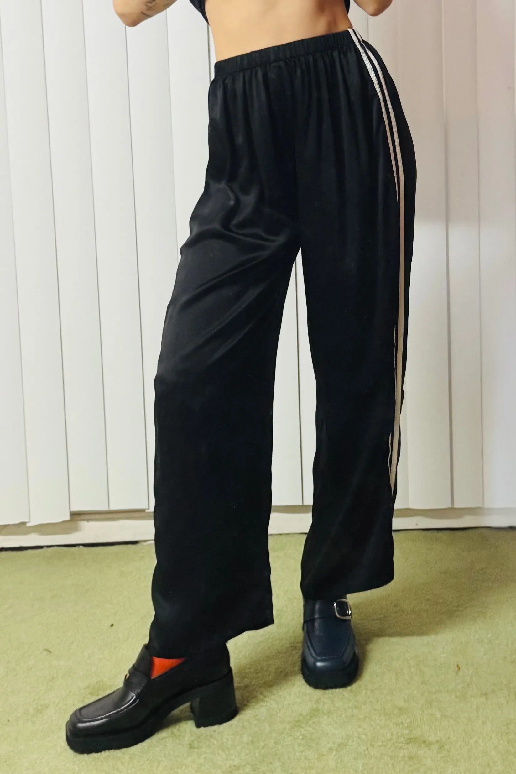 SAMPLE #616 - XS Black Silk Sporty Pants sold by Fashion Brand Company product image thumbnail 2