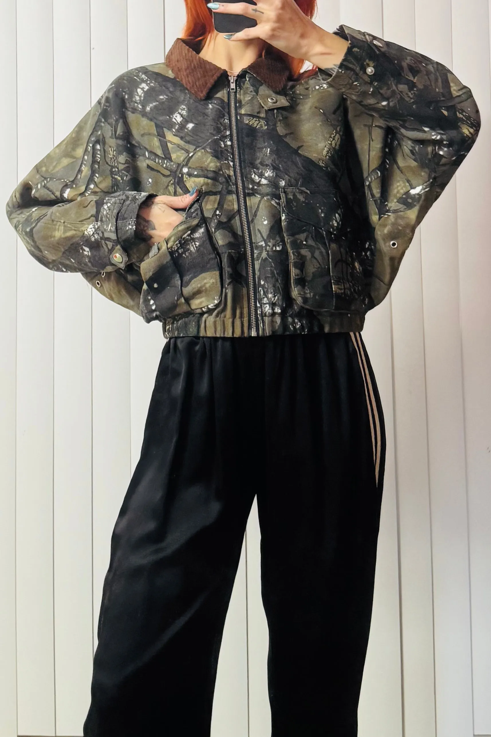 SAMPLE #614 - S Canvas Cropped Camo Jacket sold by Fashion Brand Company product image thumbnail 2