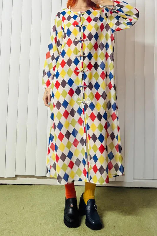 SAMPLE #605 - M Harlequin Chiffon Cover Up sold by Fashion Brand Company