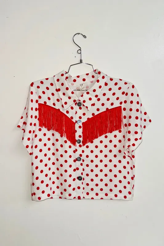 Scrap Linen Blouse #1 - S Polka Dot made by Fashion Brand Company