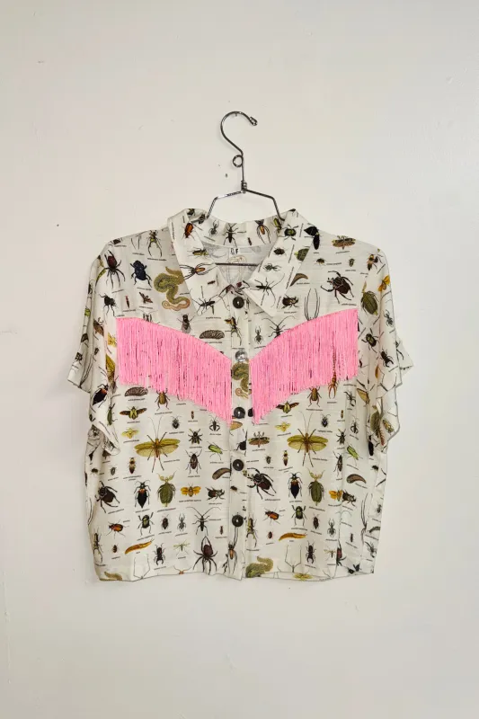 Scrap Linen Blouse #8 - M Worst Bugs made by Fashion Brand Company