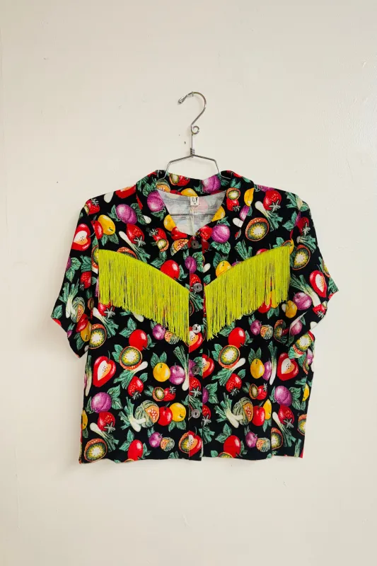 Scrap Linen Blouse #13 - M Vegetable Medley made by Fashion Brand Company