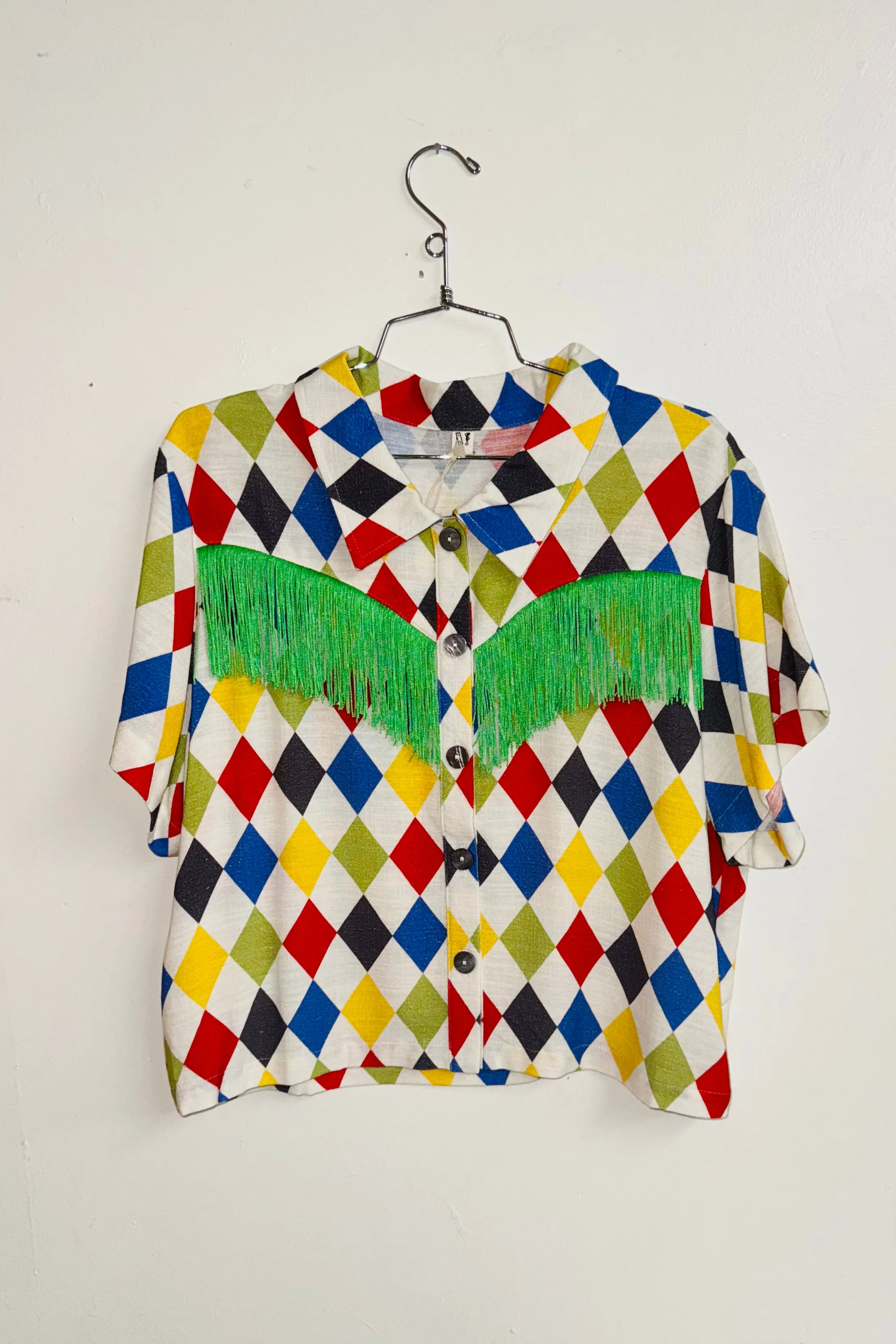 Scrap Linen Blouse #18 - L Harlequin sold by Fashion Brand Company