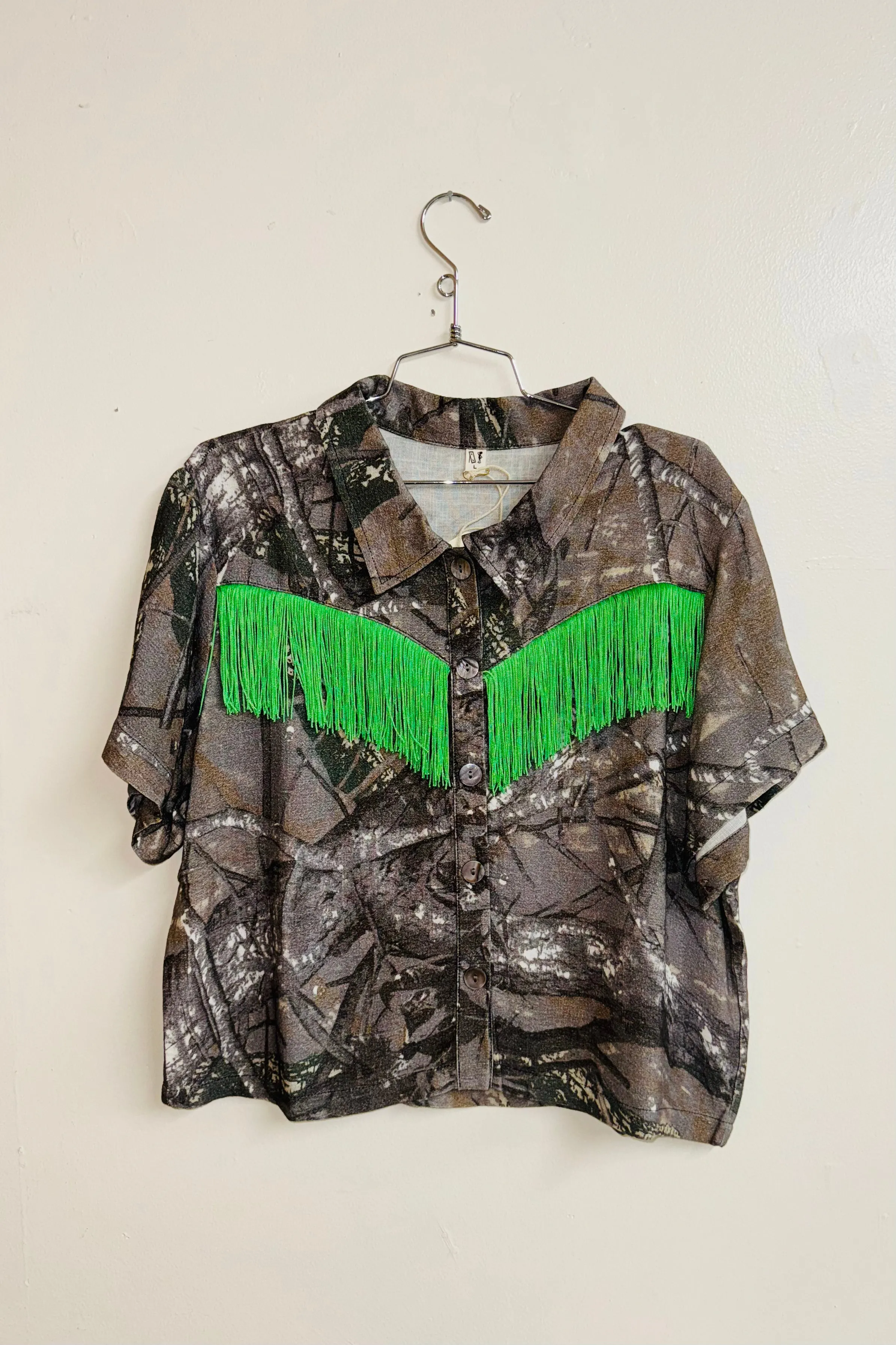 Scrap Linen Blouse #20 - L Camo sold by Fashion Brand Company