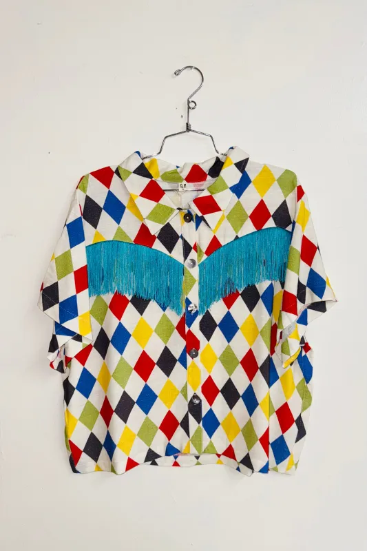 Scrap Linen Blouse #22 - XL Harlequin made by Fashion Brand Company