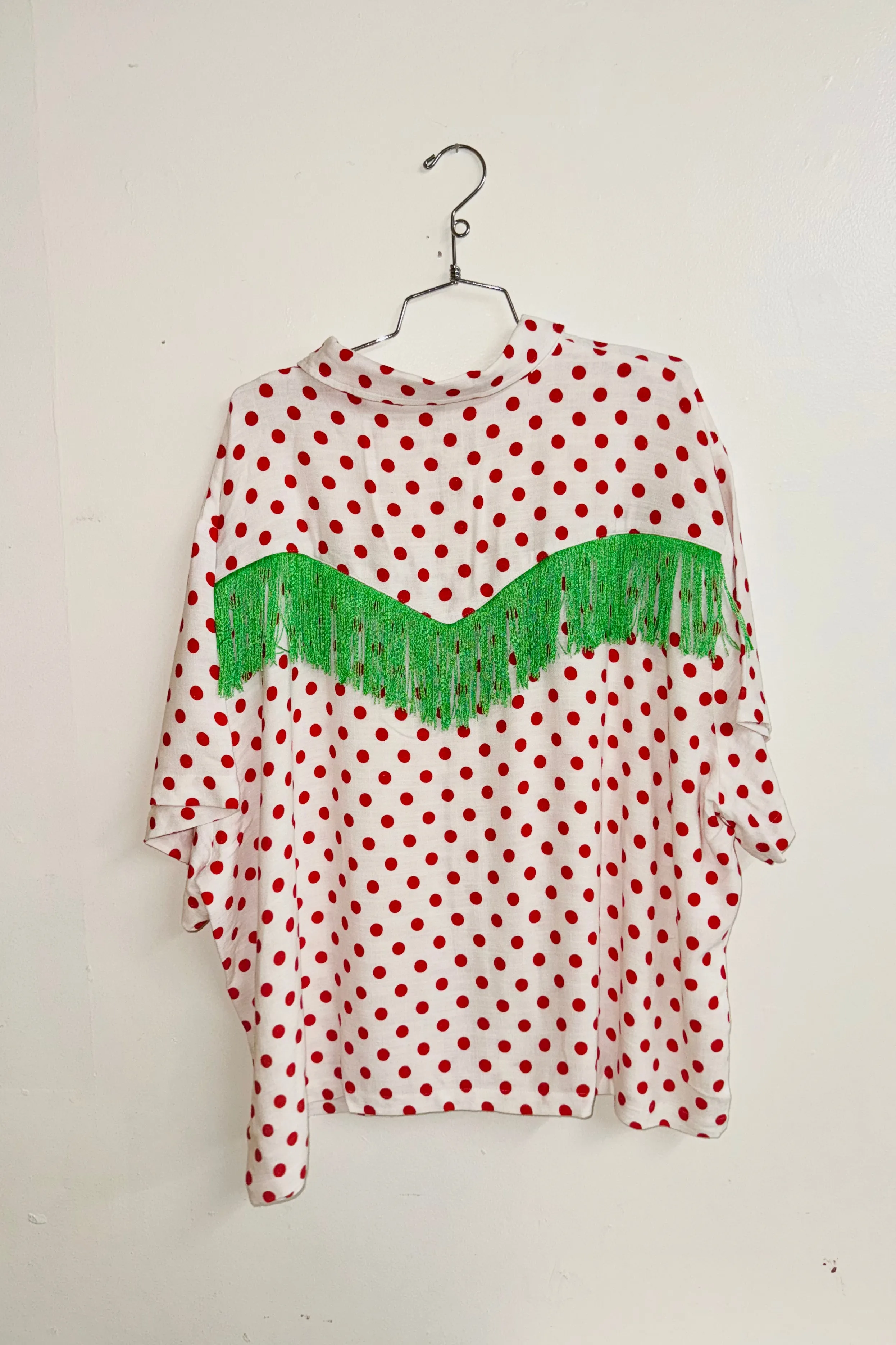 Scrap Linen Blouse #32 - 3X Red Polka Dot sold by Fashion Brand Company product image thumbnail 2