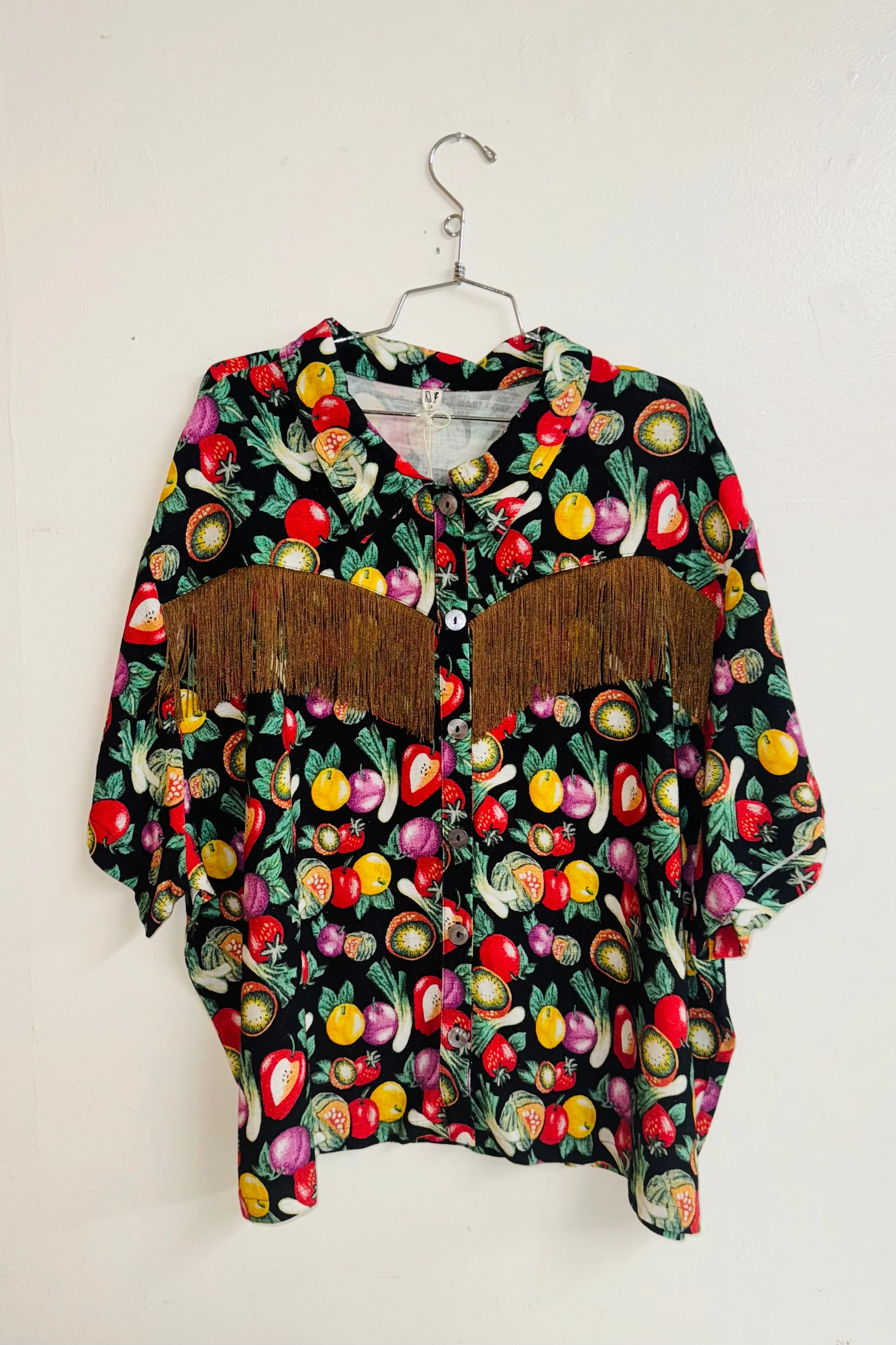 Scrap Linen Blouse #34 - 3X Vegetable Medley sold by Fashion Brand Company