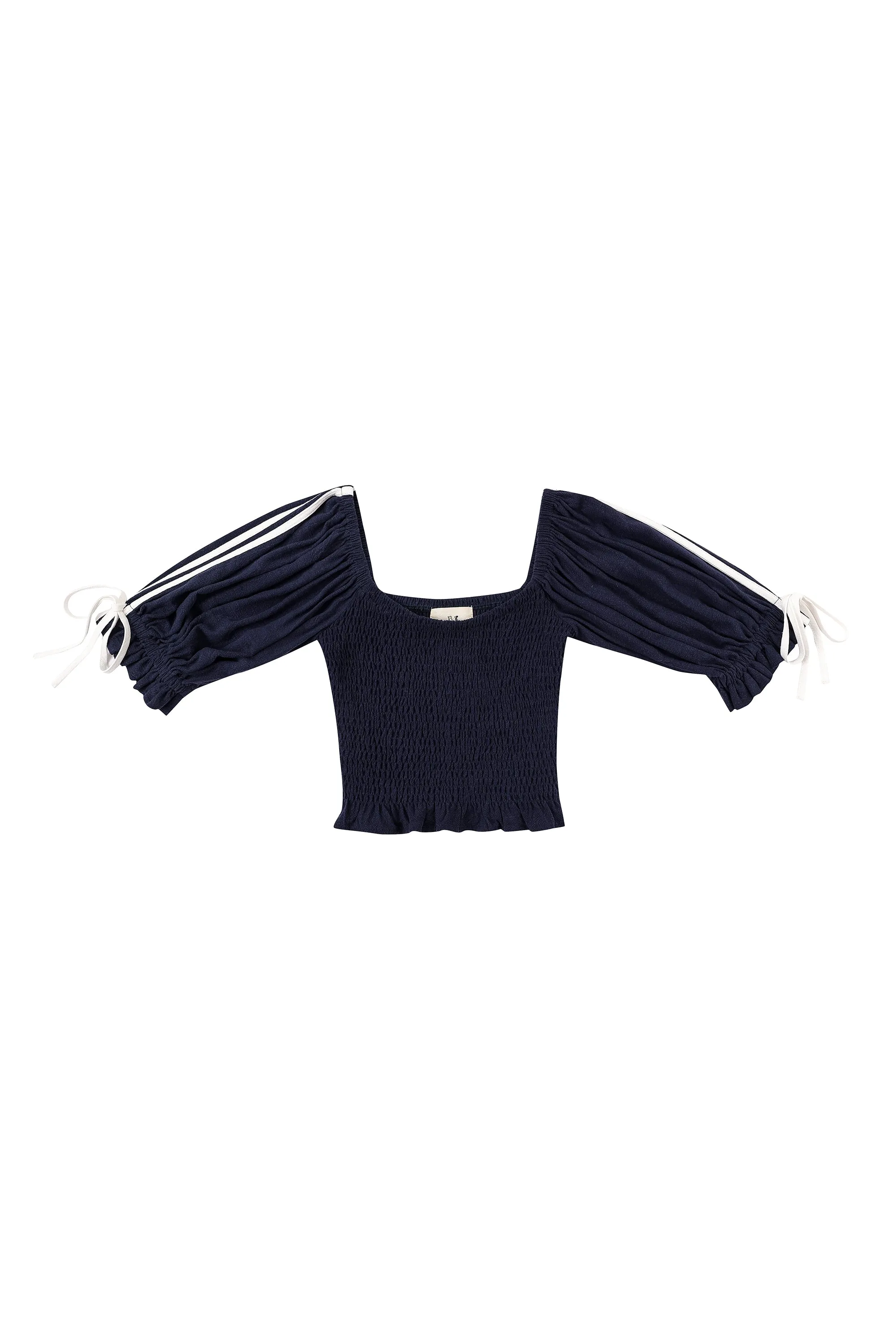 Smocked Blouse Soft Linen Navy Sporty sold by Fashion Brand Company product image thumbnail 2