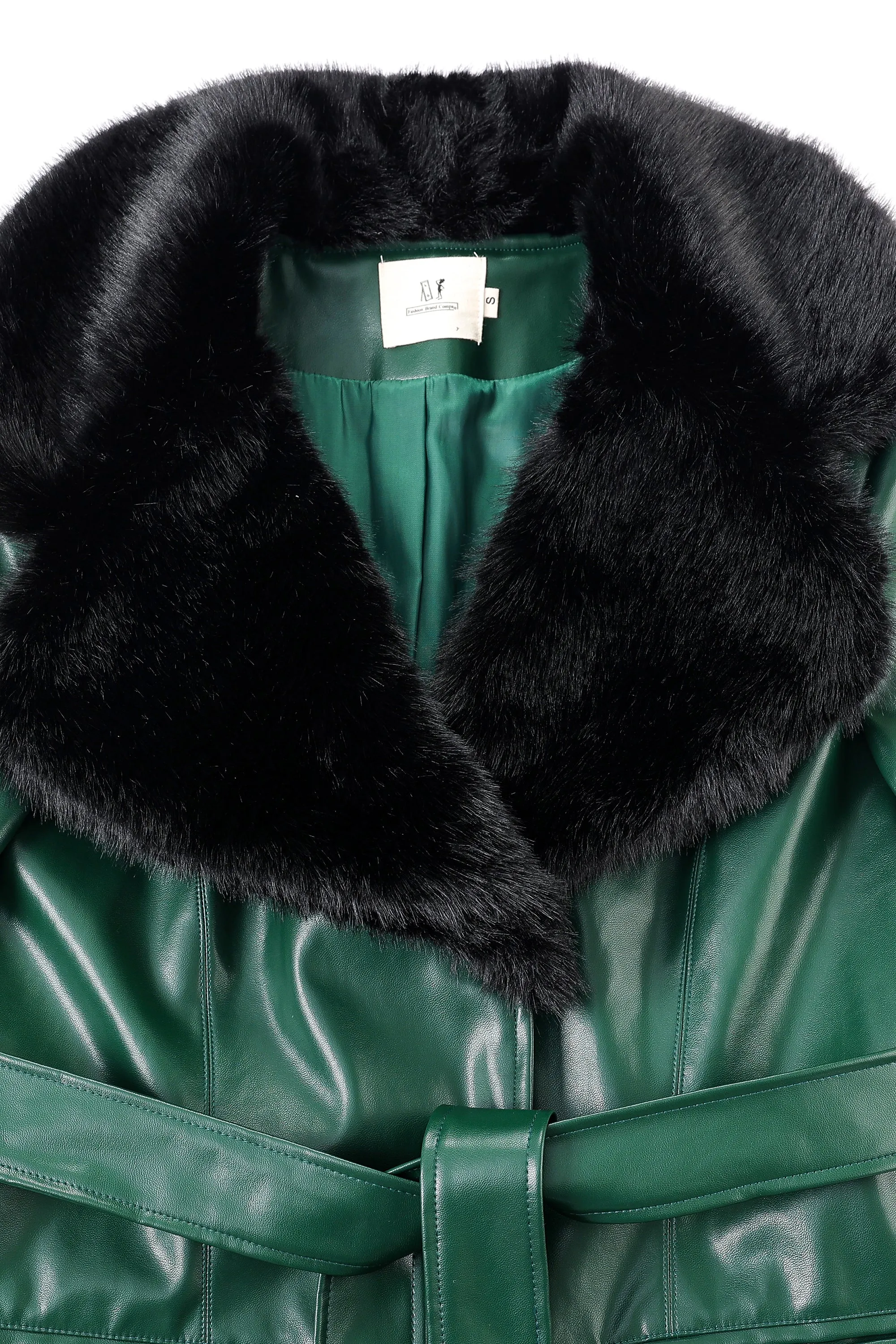 Penny Coat Plant Leather Green sold by Fashion Brand Company product image thumbnail 4