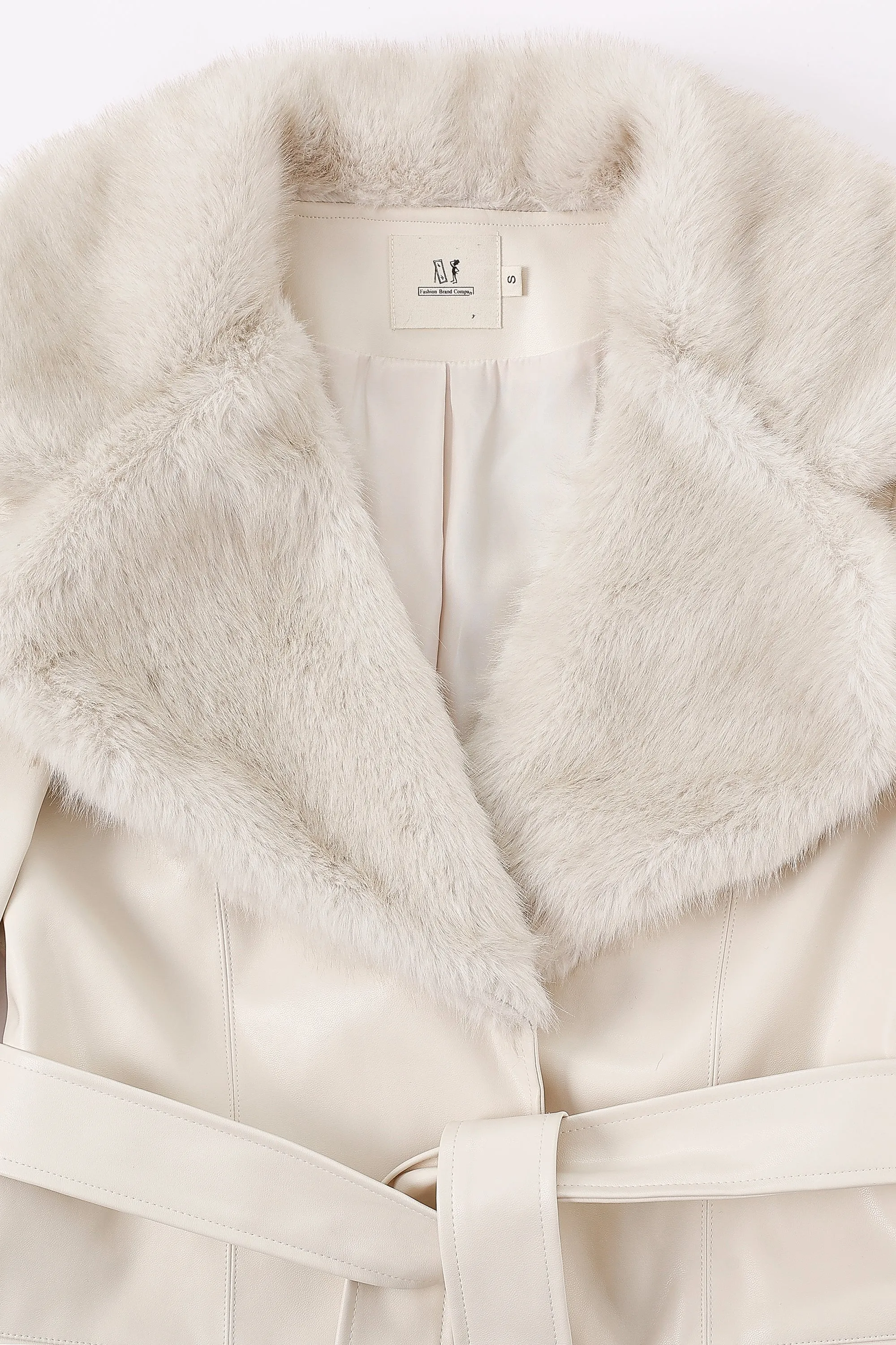 1 left - Penny Coat Plant Leather Ivory sold by Fashion Brand Company product image thumbnail 4