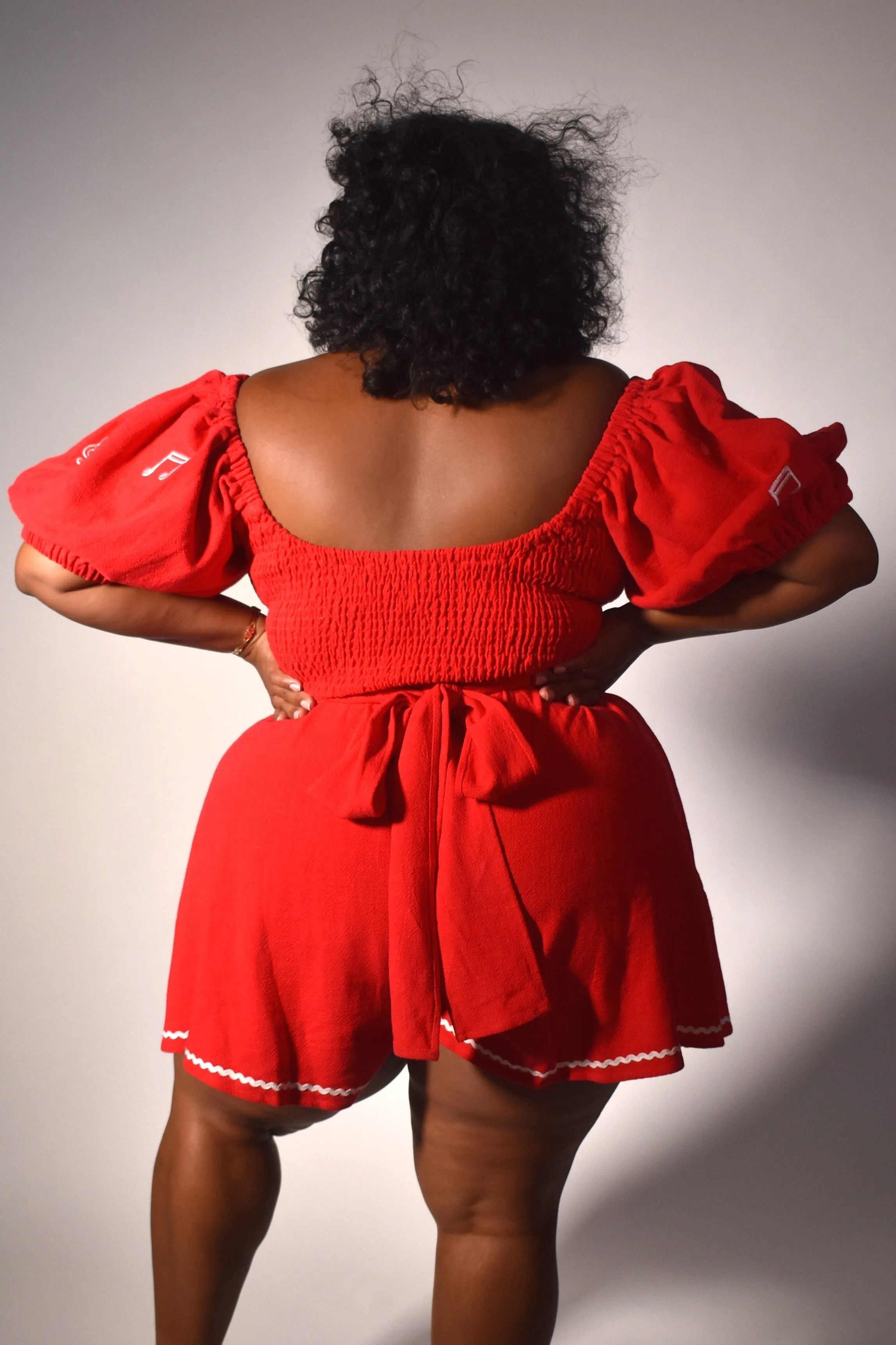 Music Linen Romper sold by Fashion Brand Company product image thumbnail 4