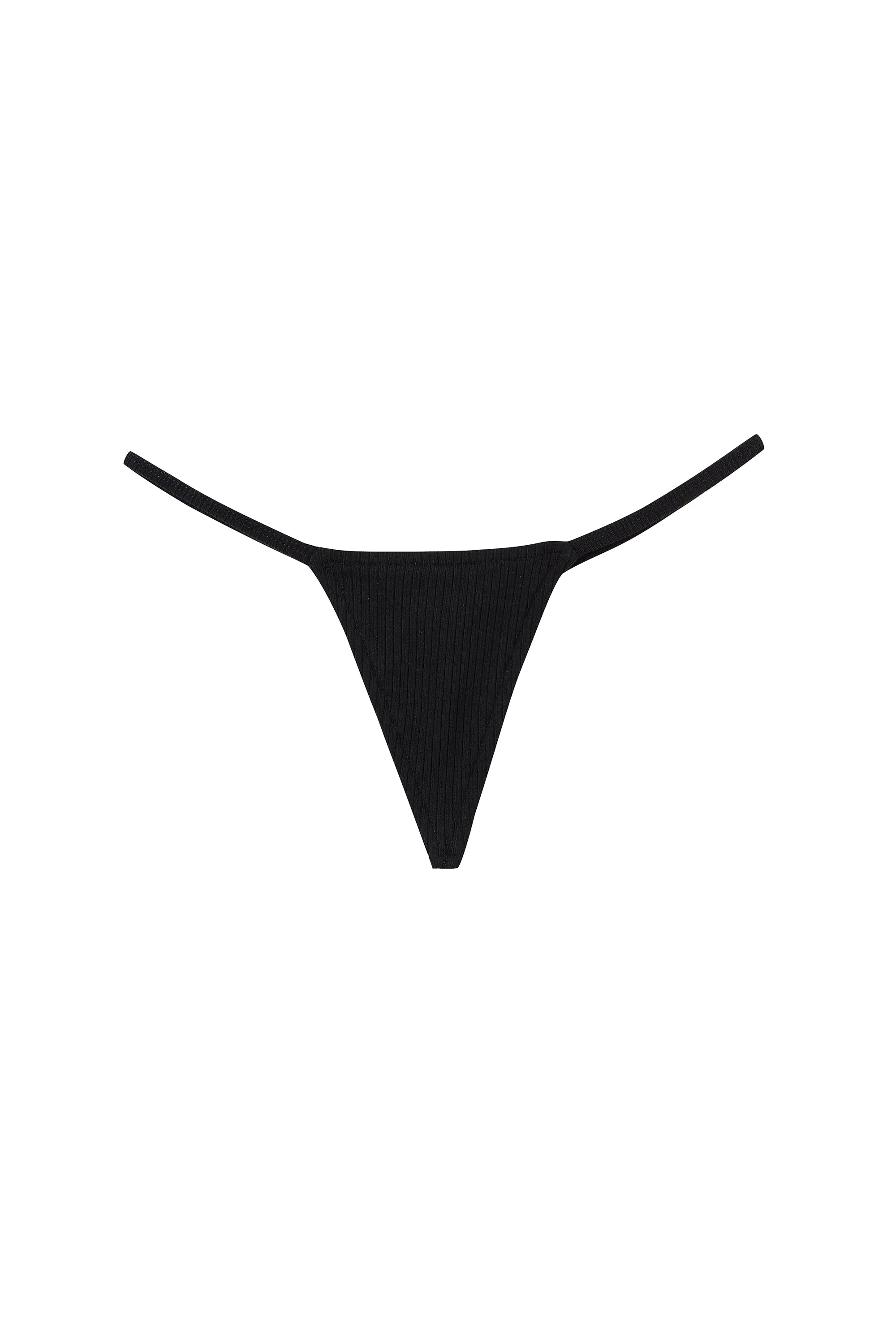 Tencel Rib Micro Thong Black NEW VERSION sold by Fashion Brand Company product image thumbnail 3