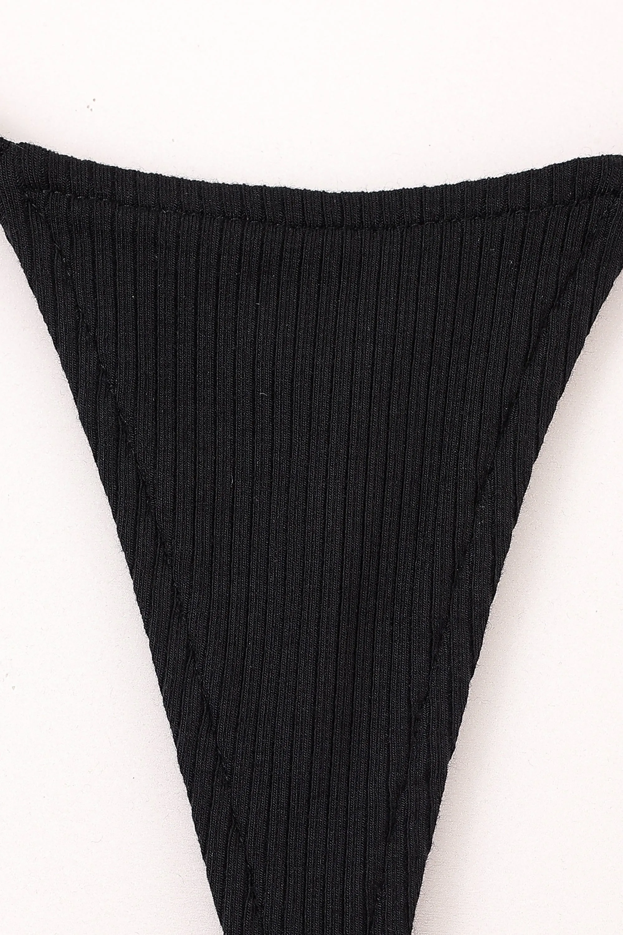 Tencel Rib Micro Thong Black NEW VERSION sold by Fashion Brand Company product image thumbnail 4