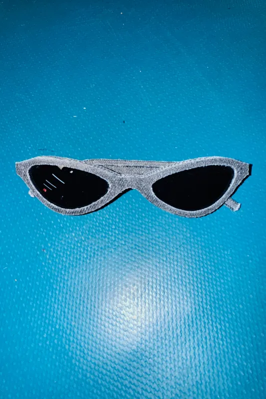 SAMPLE #804 - S Grey Denim Boop Sunglasses made by Fashion Brand Company