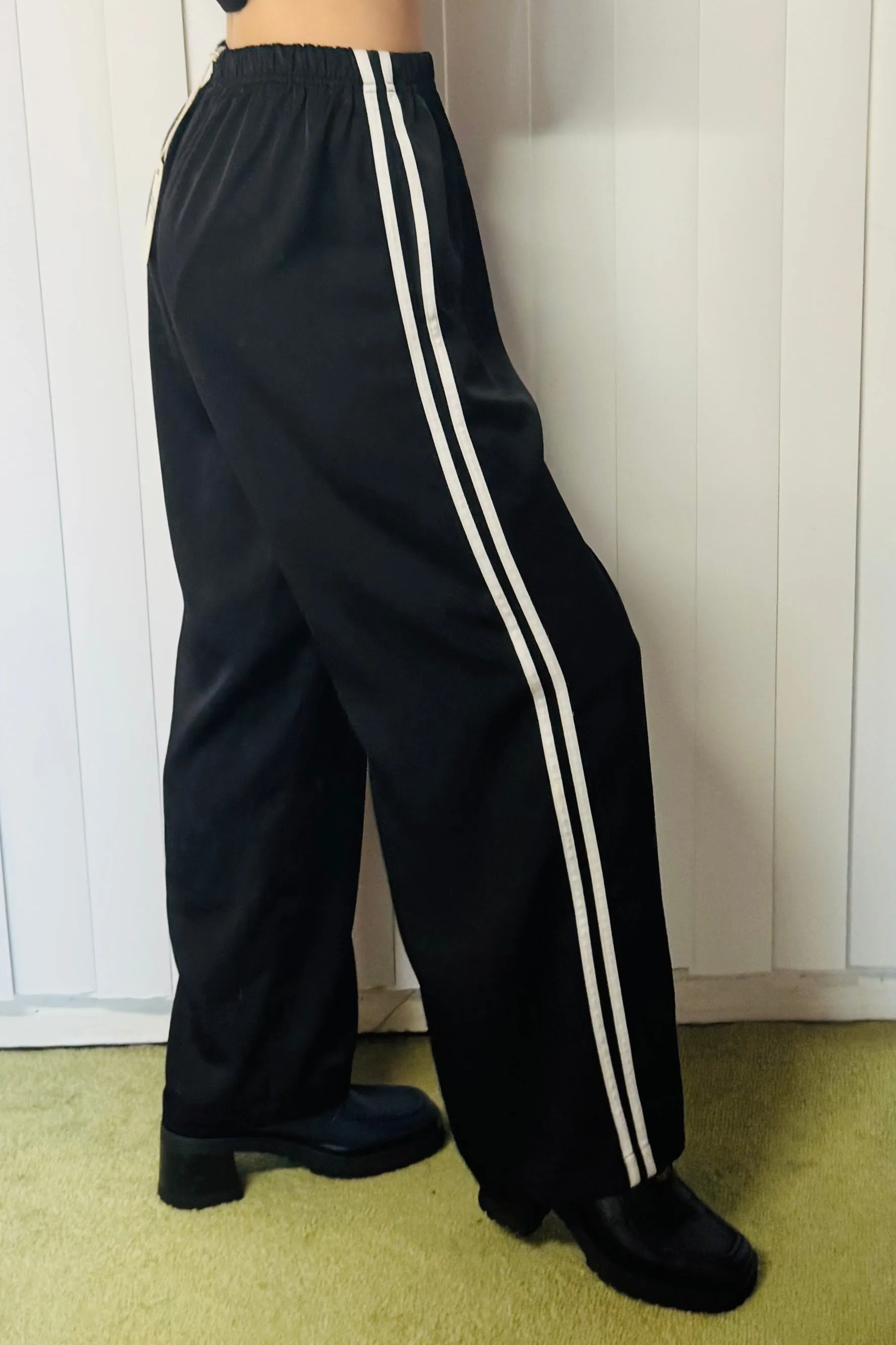 SAMPLE #775 - S Black Satin Track Pants sold by Fashion Brand Company product image thumbnail 3