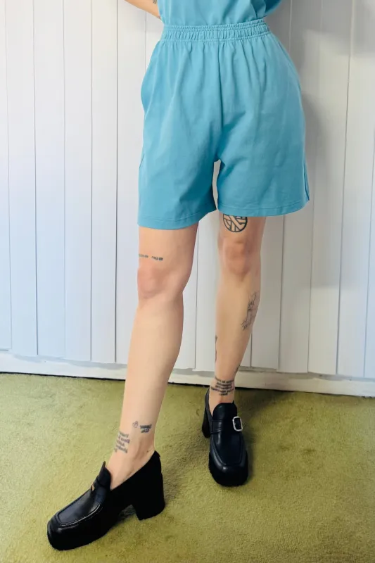 SAMPLE #732 - S Blue Cotton Spa Shorts sold by Fashion Brand Company