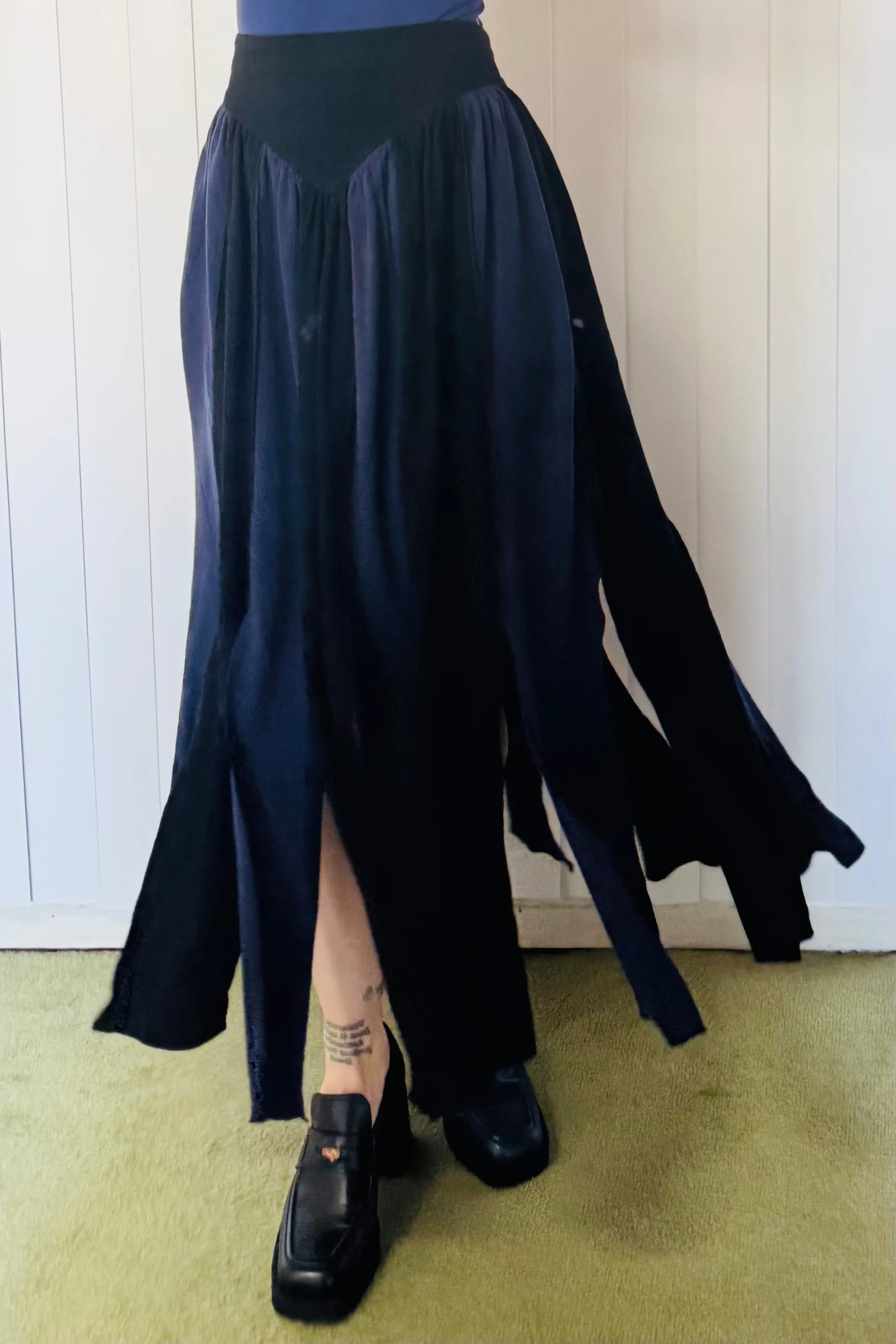 SAMPLE #676 - S Black Navy Carwash Skirt sold by Fashion Brand Company product image thumbnail 3