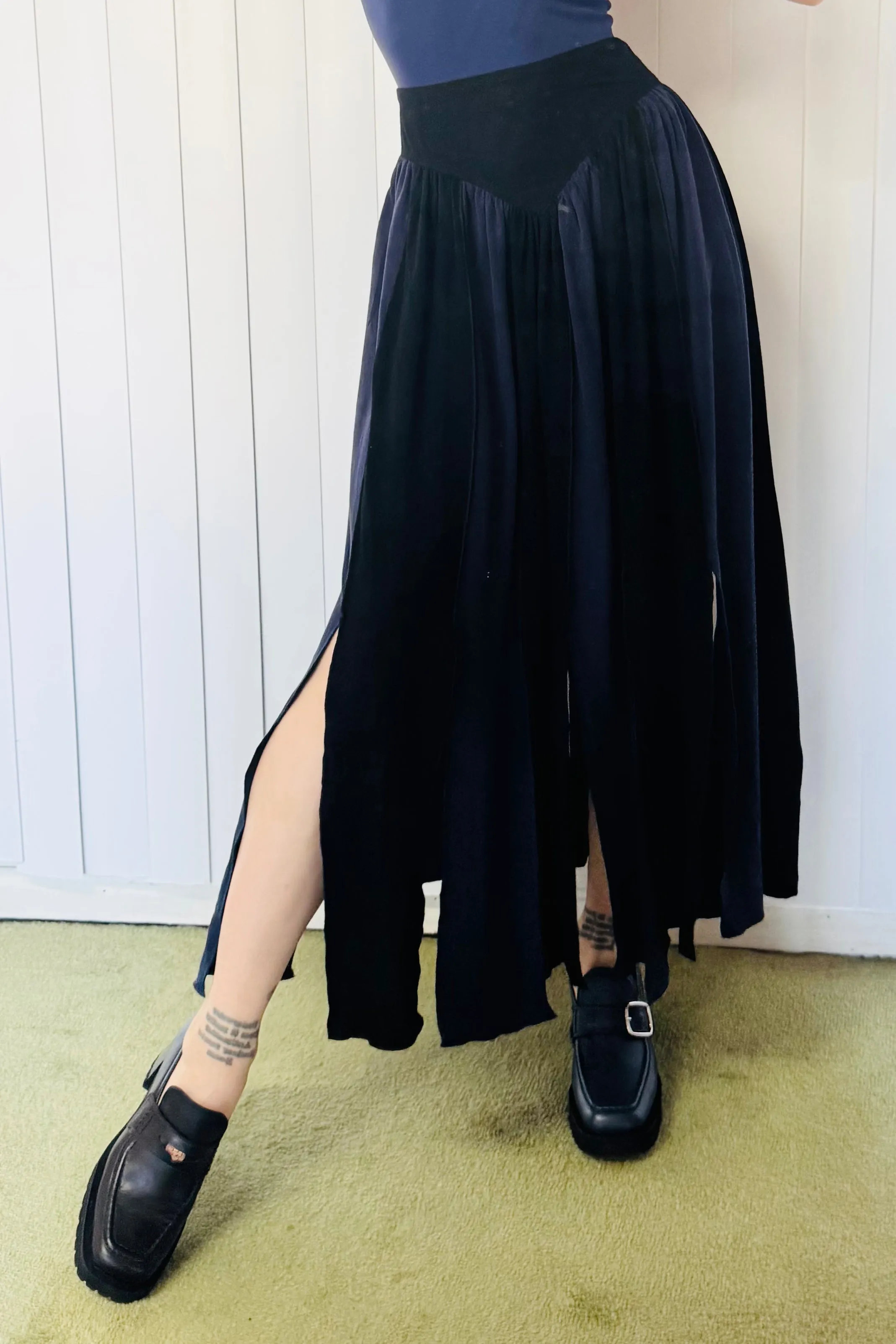 SAMPLE #676 - S Black Navy Carwash Skirt sold by Fashion Brand Company product image thumbnail 2