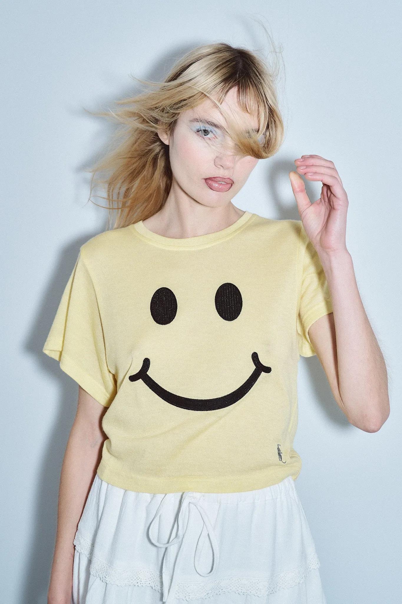 Smiley Face Wool blend Tommy Tee sold by Fashion Brand Company product image thumbnail 3