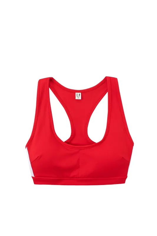 Scoop Yoga Bra Red Sporty made by Fashion Brand Company