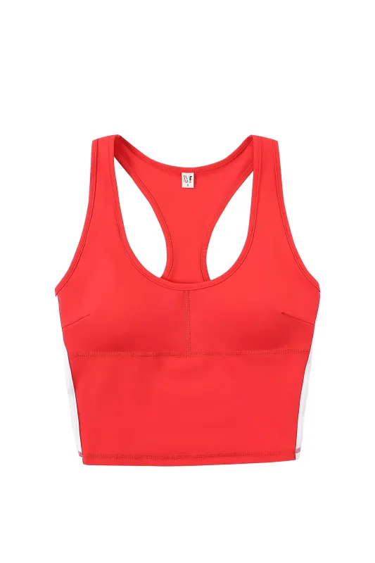 Scoop Yoga Top Red Sporty made by Fashion Brand Company