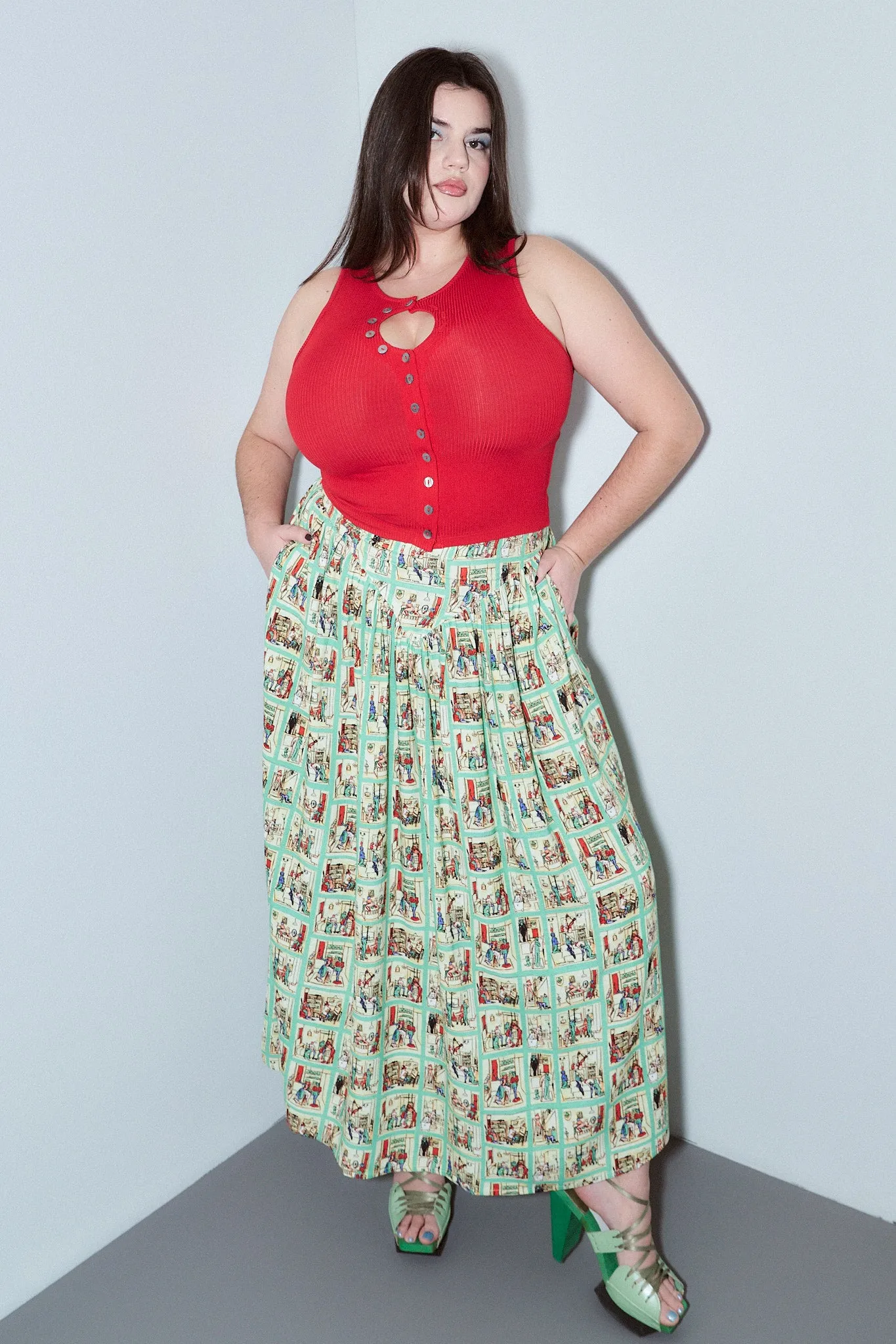 Park Skirt Soft Linen Sex House sold by Fashion Brand Company