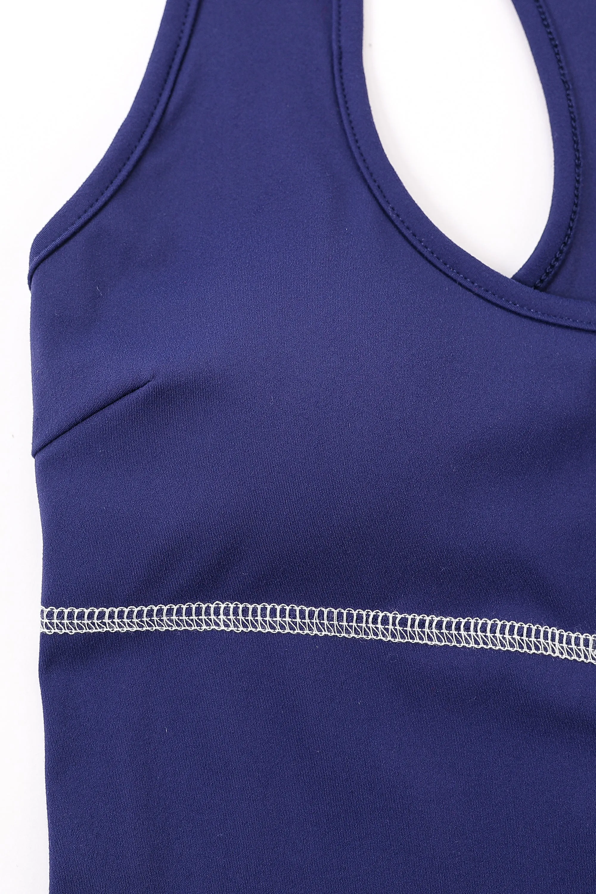 Scoop Contrast Seam Yoga Top Navy sold by Fashion Brand Company product image thumbnail 3