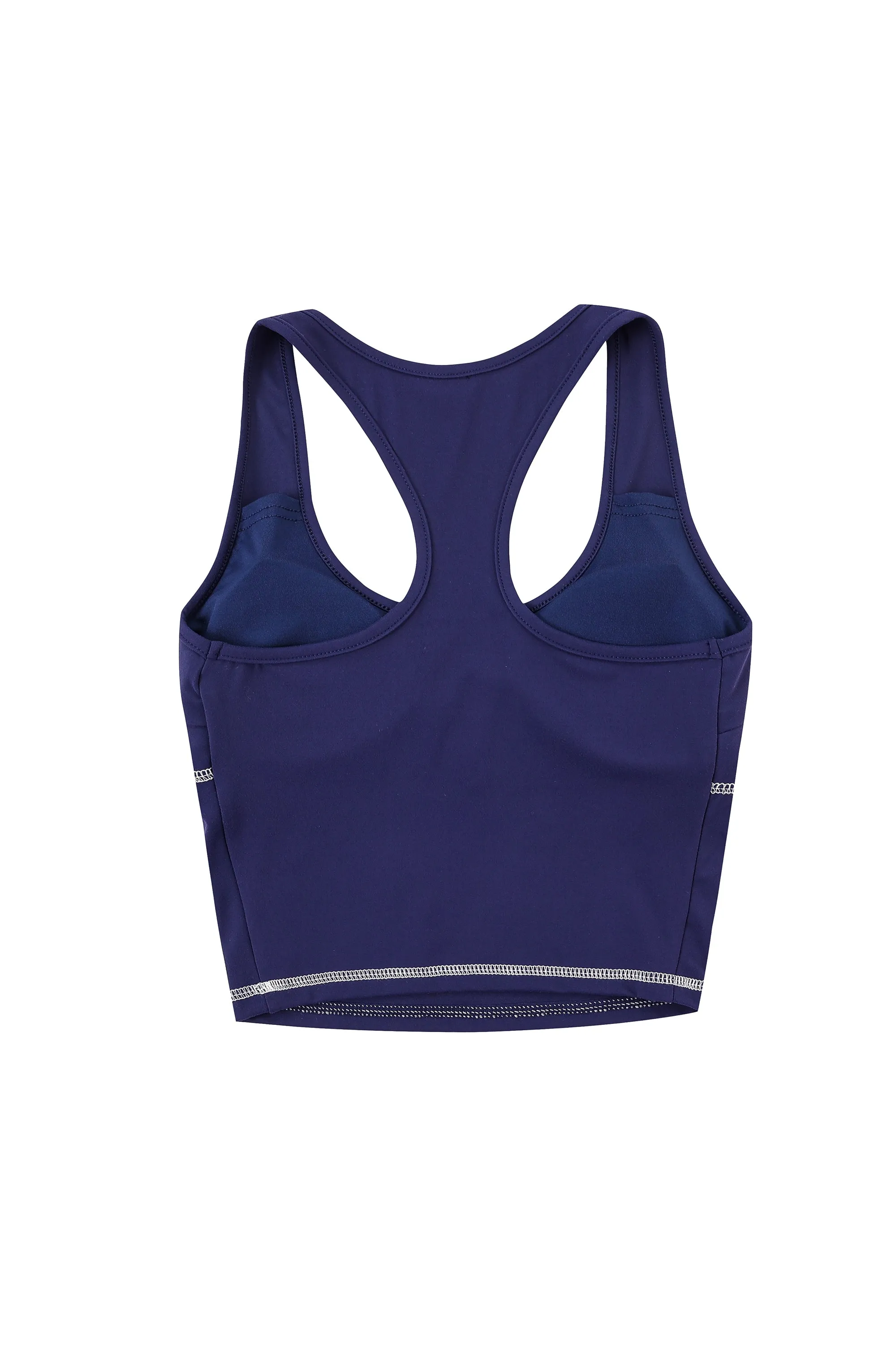 Scoop Contrast Seam Yoga Top Navy sold by Fashion Brand Company product image thumbnail 4