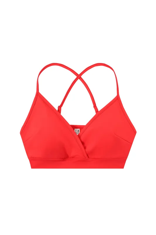 Crossback Yoga Bra Red made by Fashion Brand Company