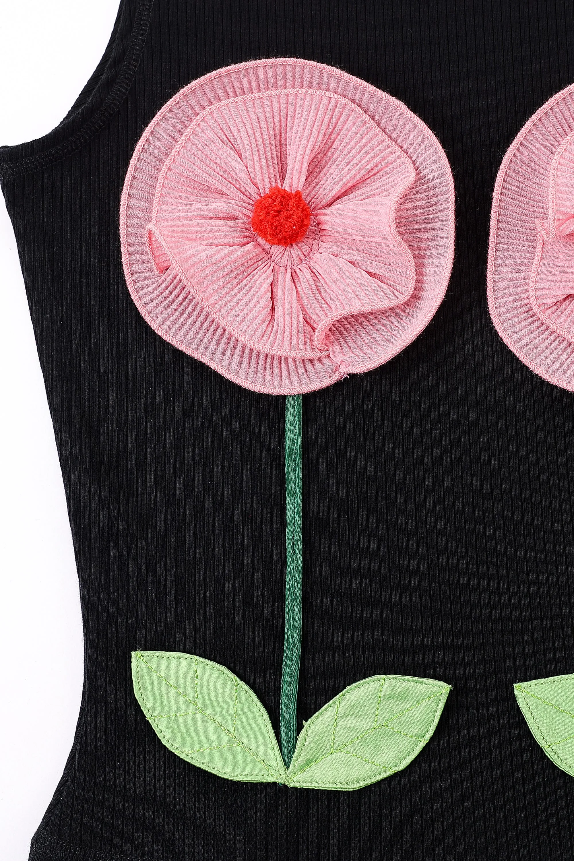 Flower Boobs Tencel Rib Tank Top sold by Fashion Brand Company product image thumbnail 2