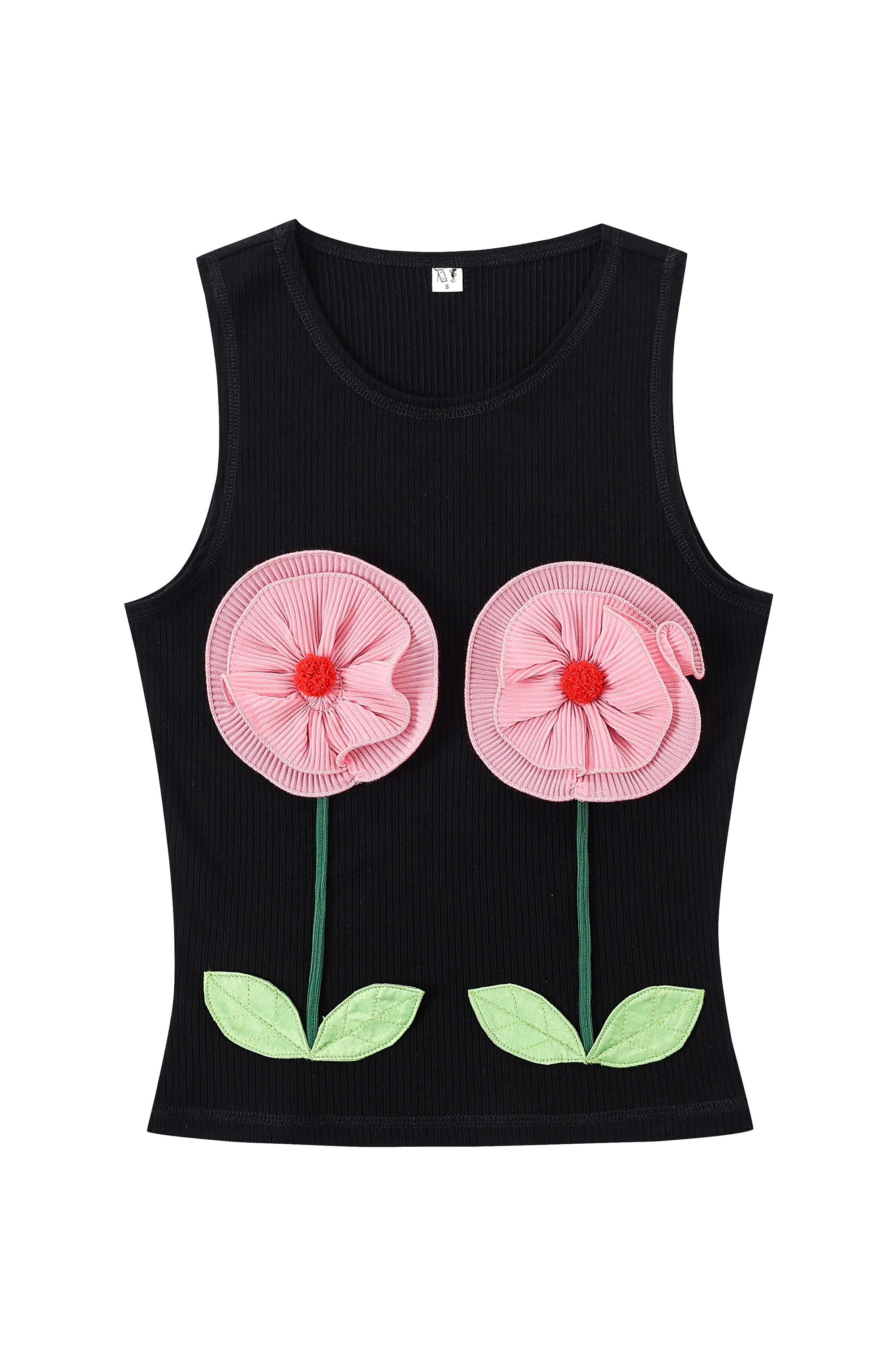 Flower Boobs Tencel Rib Tank Top sold by Fashion Brand Company