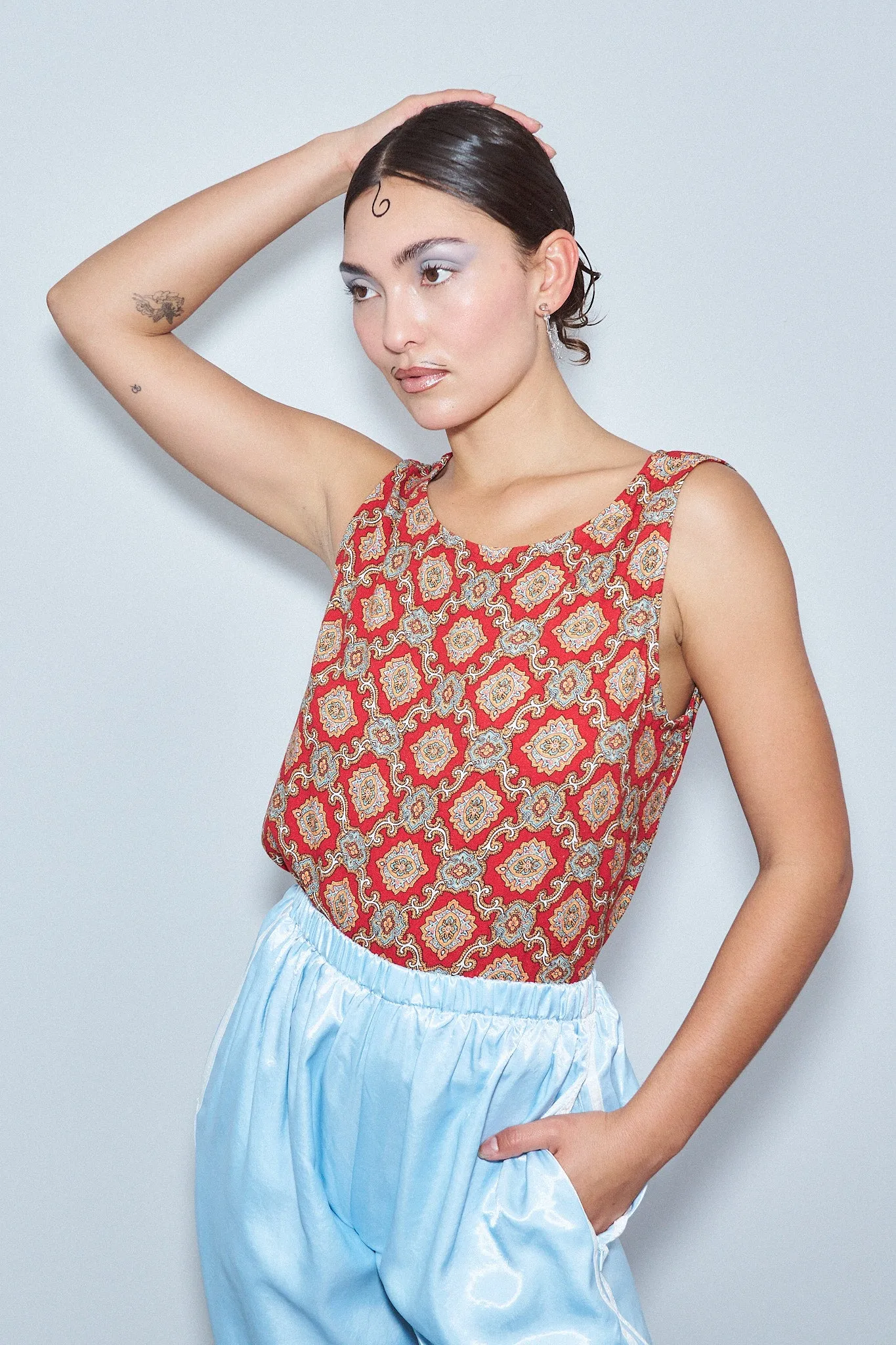 Shift Tank Soft Linen Fancy Red Couch sold by Fashion Brand Company