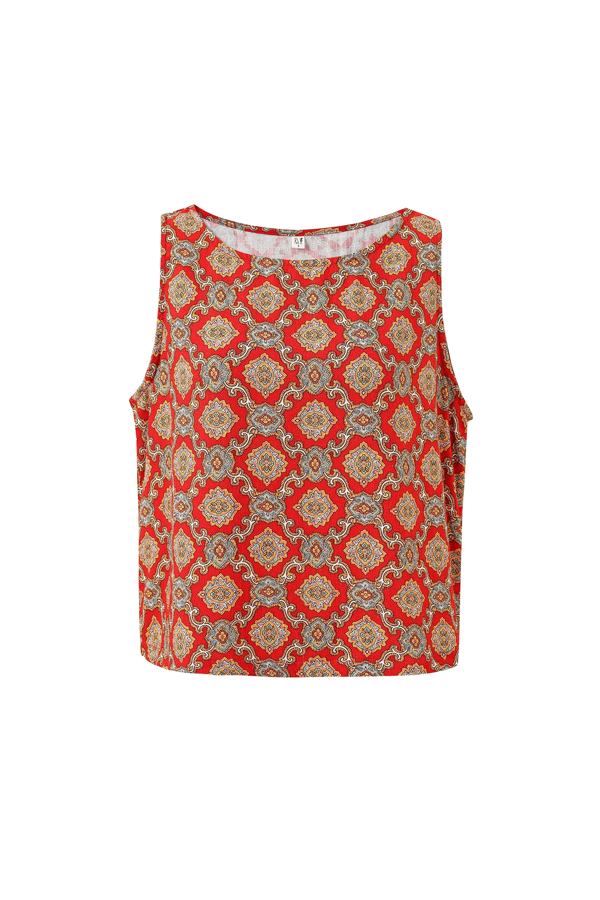 Shift Tank Soft Linen Fancy Red Couch sold by Fashion Brand Company product image thumbnail 2