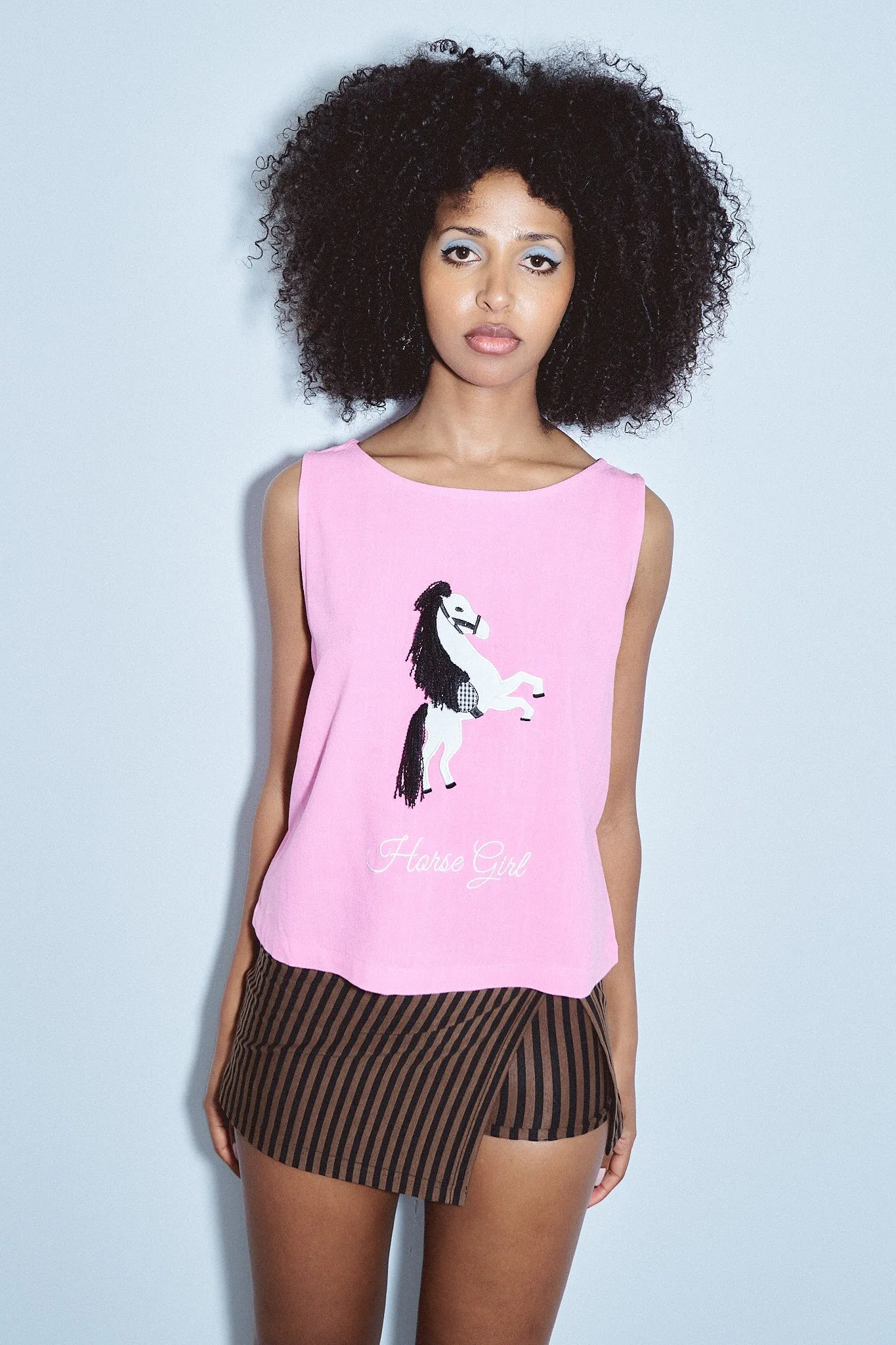 Horse Girl Soft Linen Shift Tank sold by Fashion Brand Company product image thumbnail 3