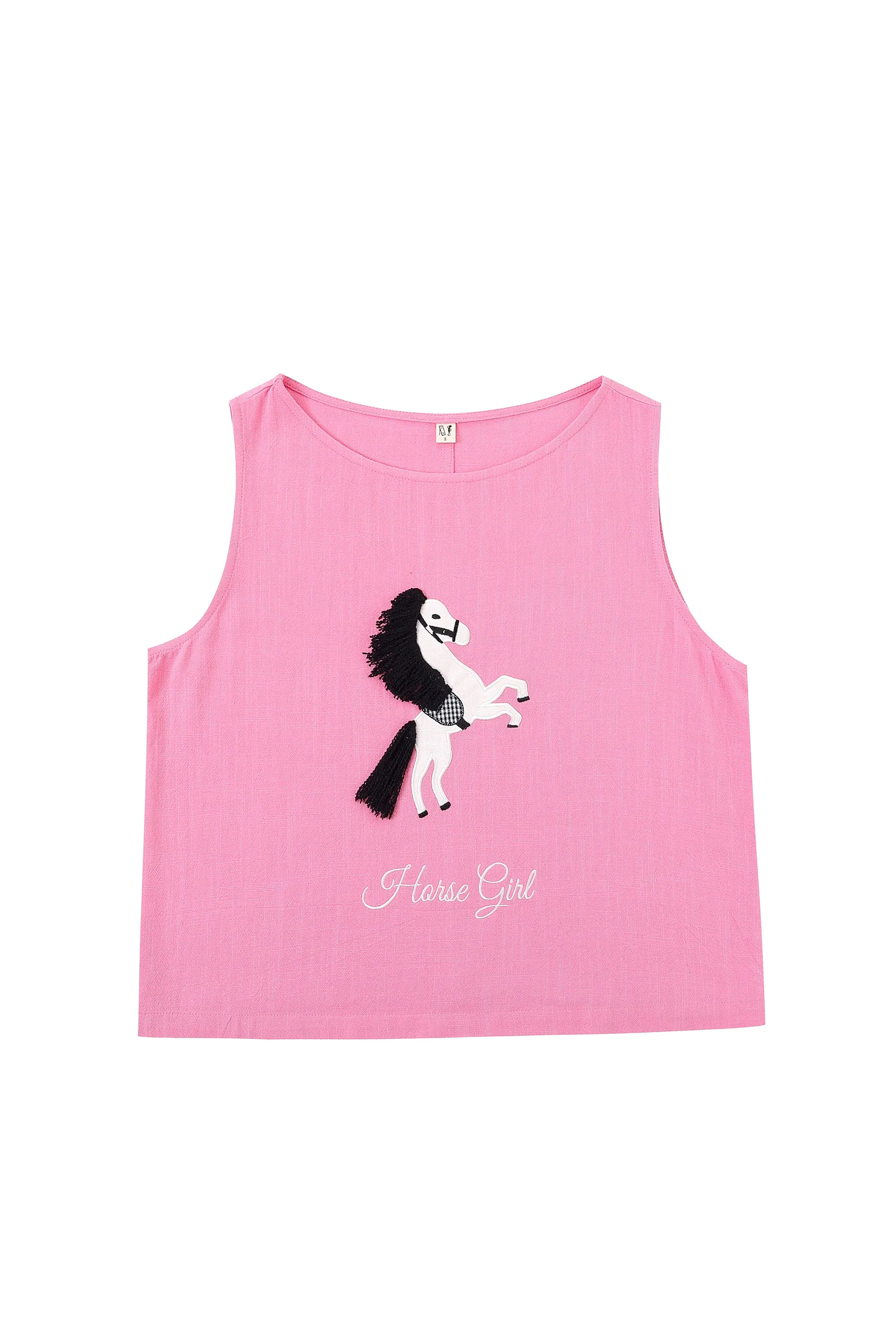 Horse Girl Soft Linen Shift Tank sold by Fashion Brand Company product image thumbnail 4