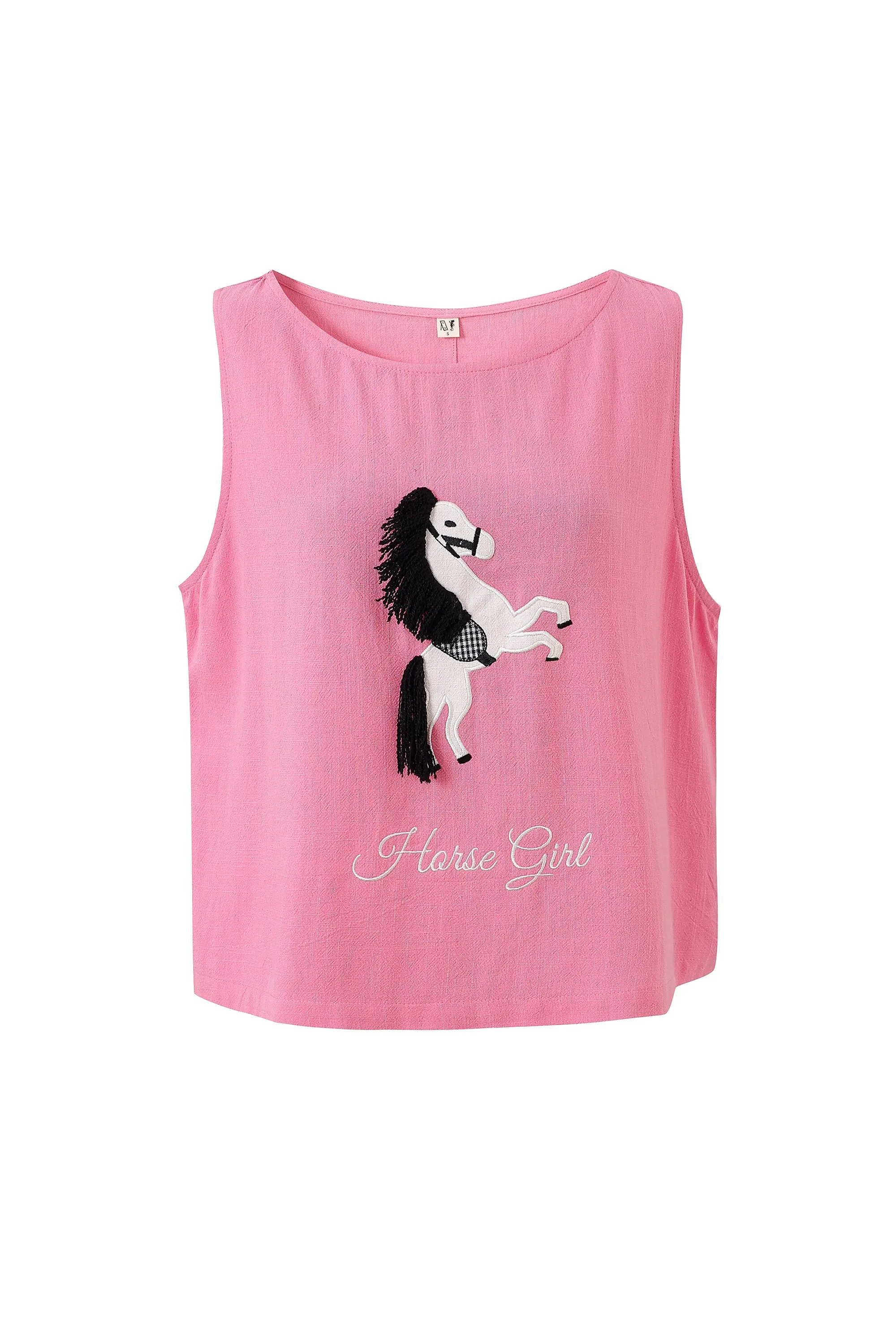 Horse Girl Soft Linen Shift Tank sold by Fashion Brand Company product image thumbnail 2