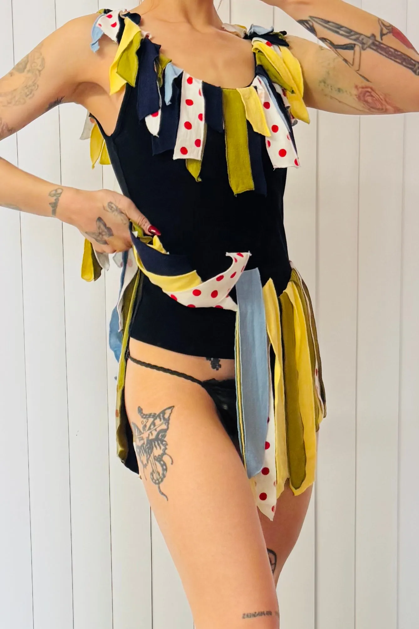 SAMPLE #809 - S Tencel Linen Rags Tunic / Mini Dress sold by Fashion Brand Company product image thumbnail 3