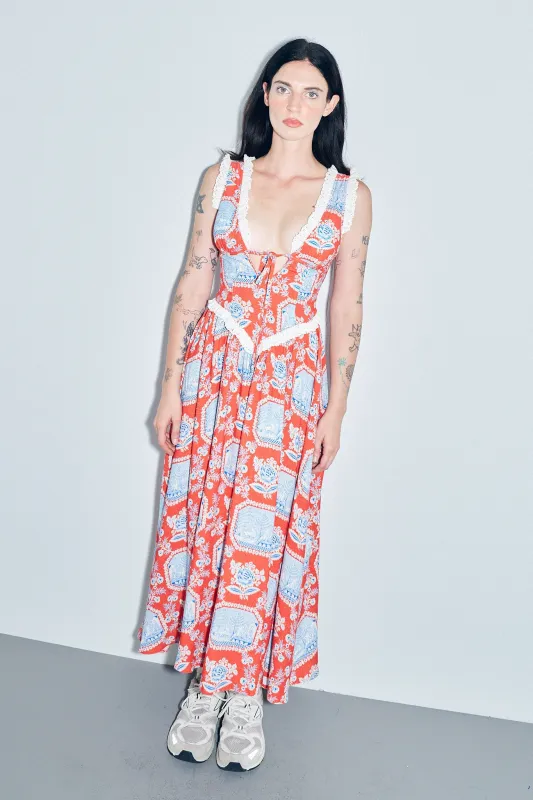 Plunge Soft Linen Maxi Dress French Sex made by Fashion Brand Company