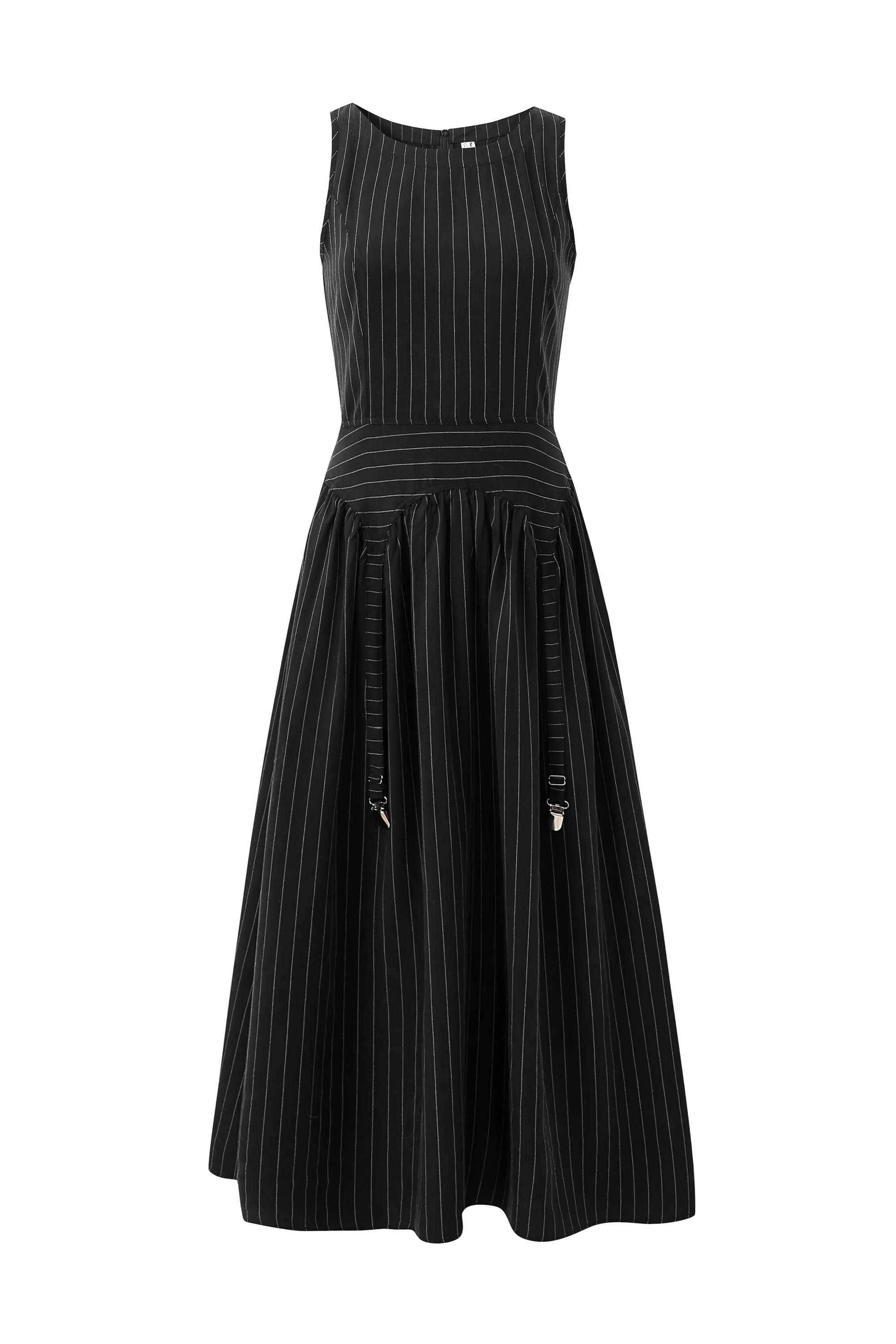 Garter Dress Tencel Stripe Black sold by Fashion Brand Company product image thumbnail 2