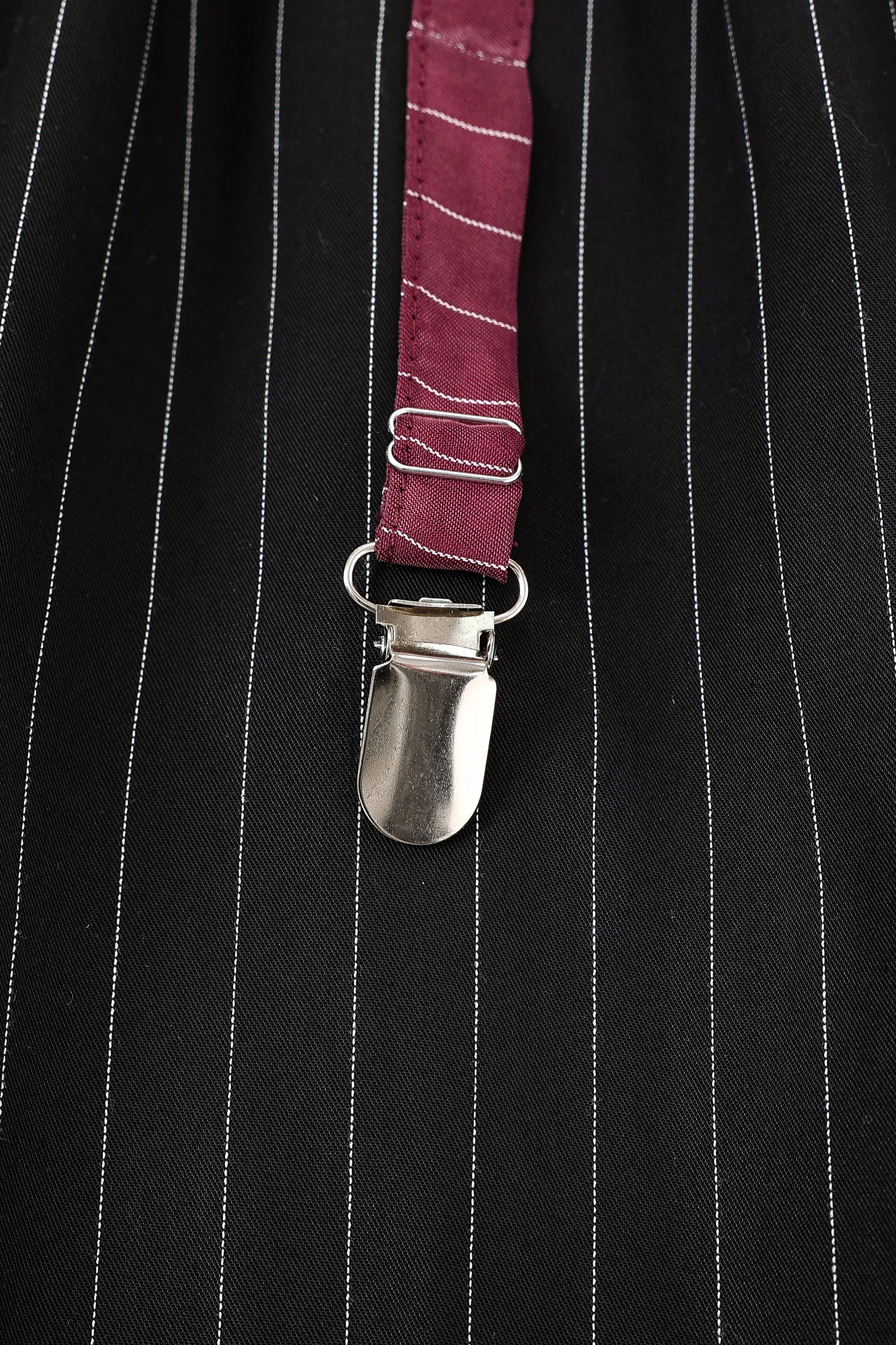 Garter Skirt Tencel Stripe Maroon/Black sold by Fashion Brand Company product image thumbnail 4