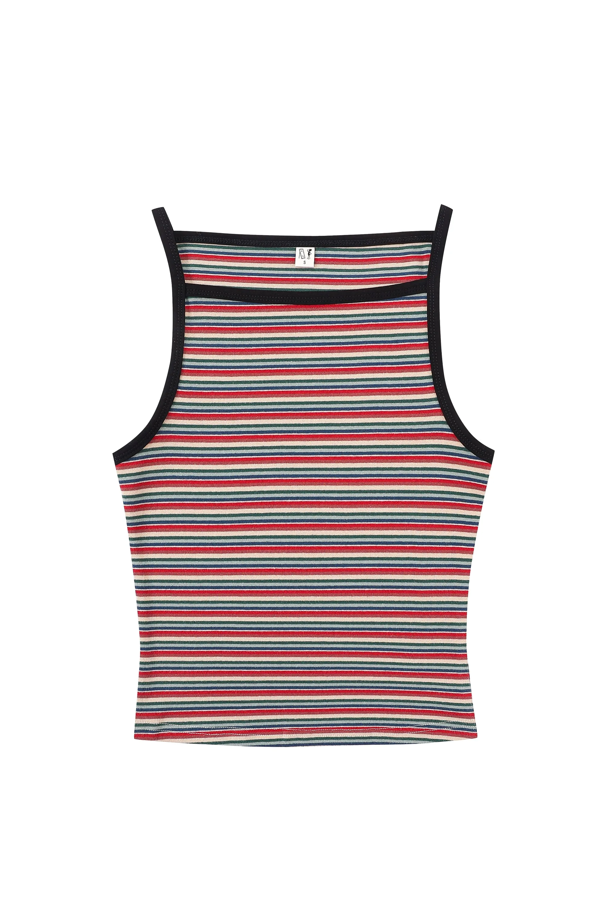 Red Stripe Cotton Square Neck Cami sold by Fashion Brand Company product image thumbnail 3