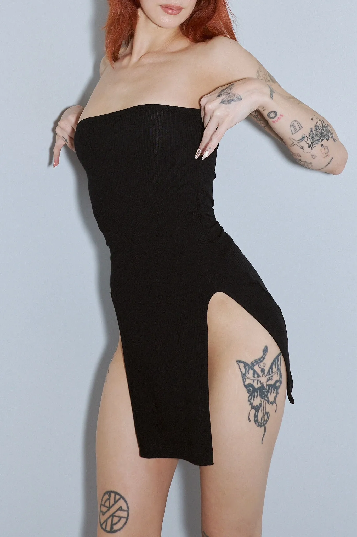 Sexy Cartoon Tencel Rib Mini Dress Black sold by Fashion Brand Company product image thumbnail 5