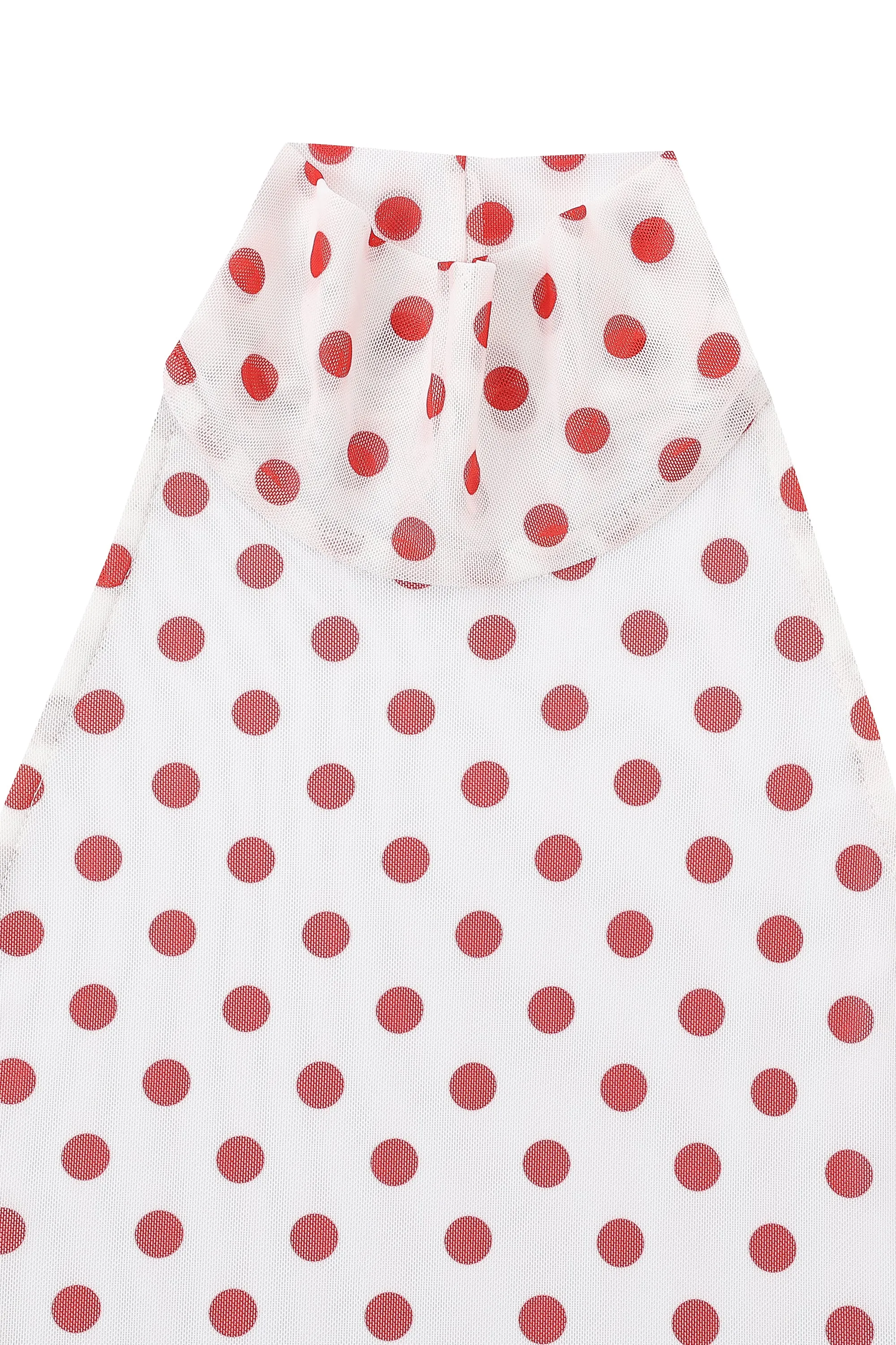 Mock Halter Mesh Tank Red Polka Dot sold by Fashion Brand Company product image thumbnail 3