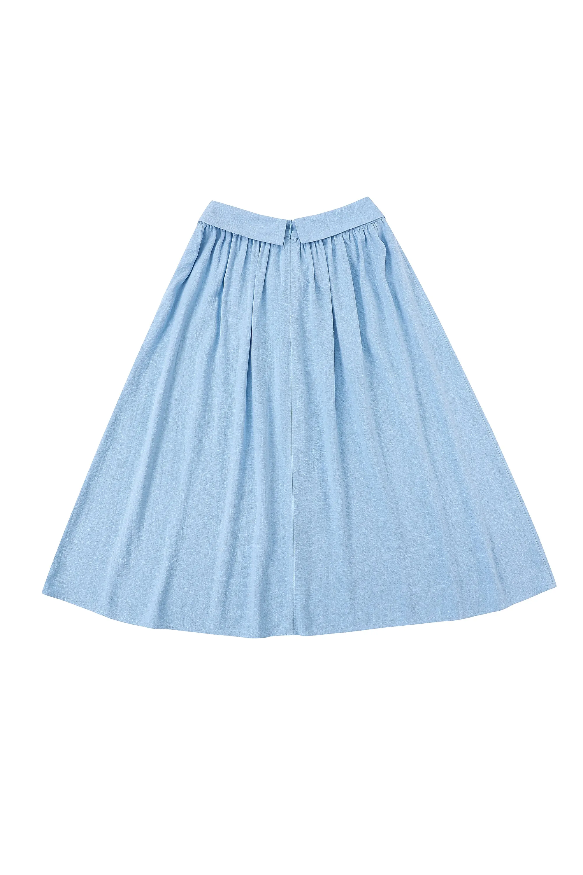 Business Casual Tie Skirt Linen Blue sold by Fashion Brand Company product image thumbnail 3
