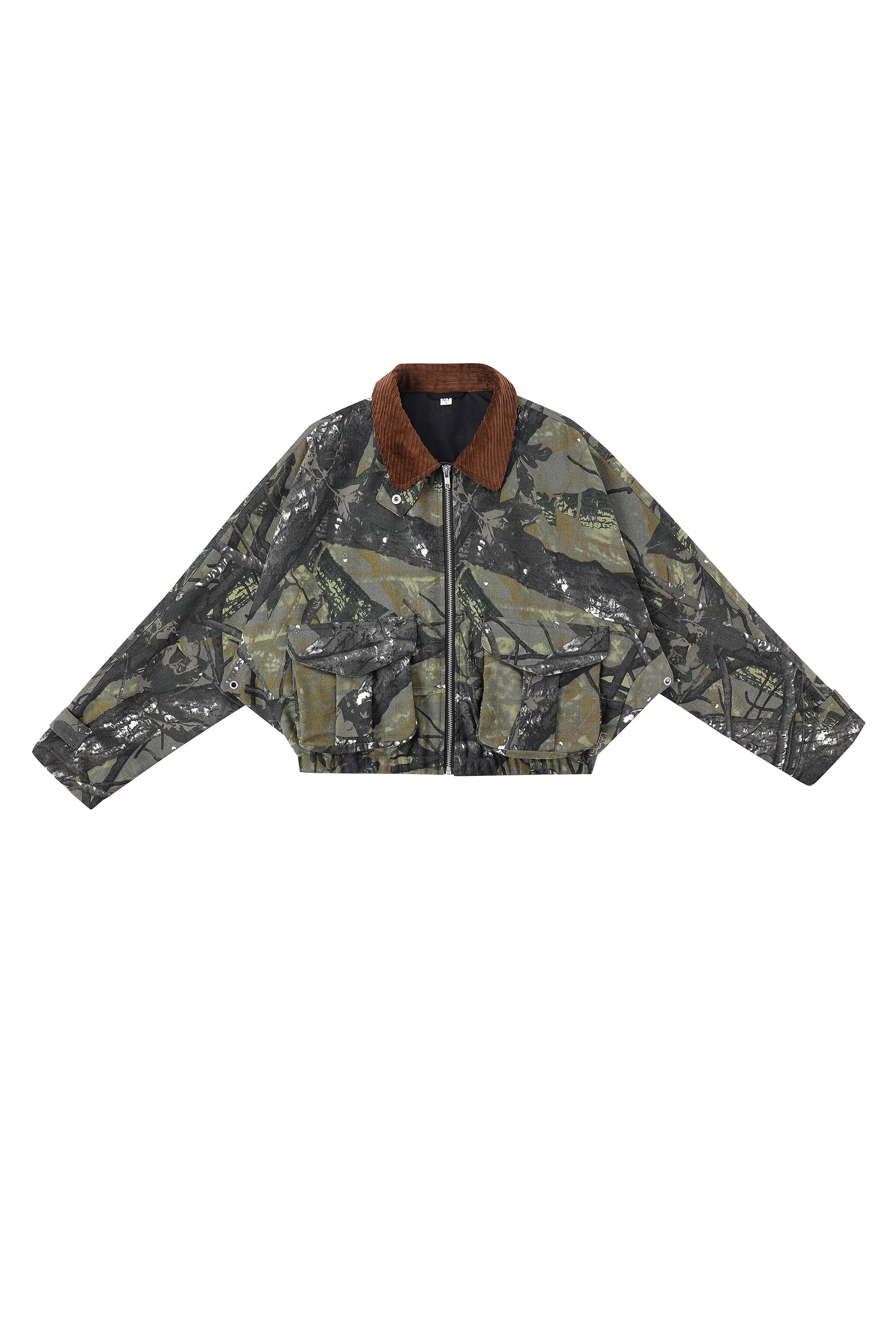 Canvas Crop Cargo Jacket Forest Camo sold by Fashion Brand Company