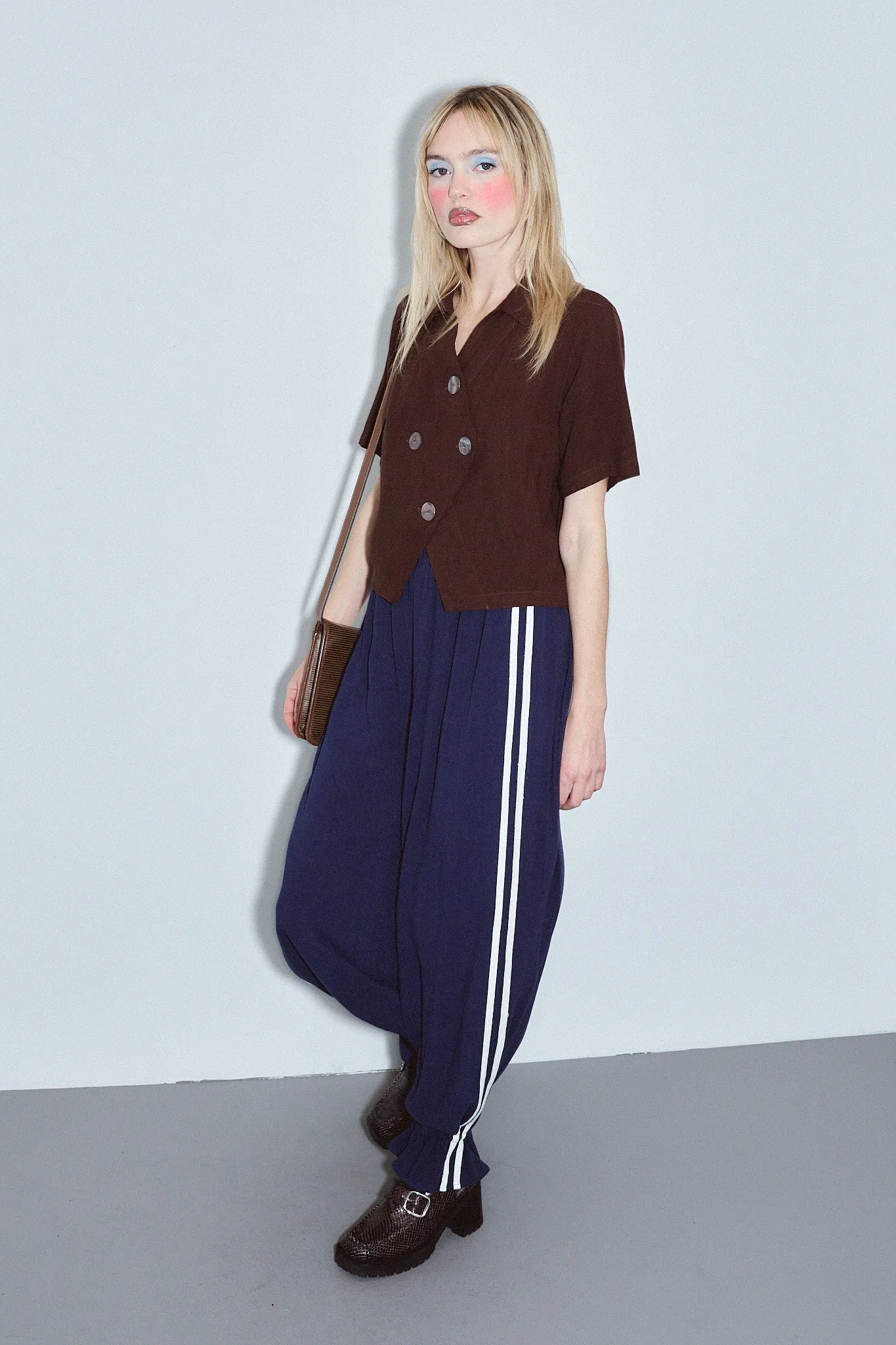 Long Bloomers Soft Linen Navy Sporty sold by Fashion Brand Company