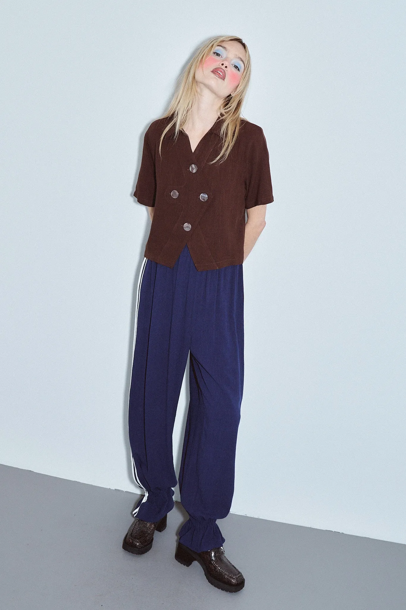 Long Bloomers Soft Linen Navy Sporty sold by Fashion Brand Company product image thumbnail 2