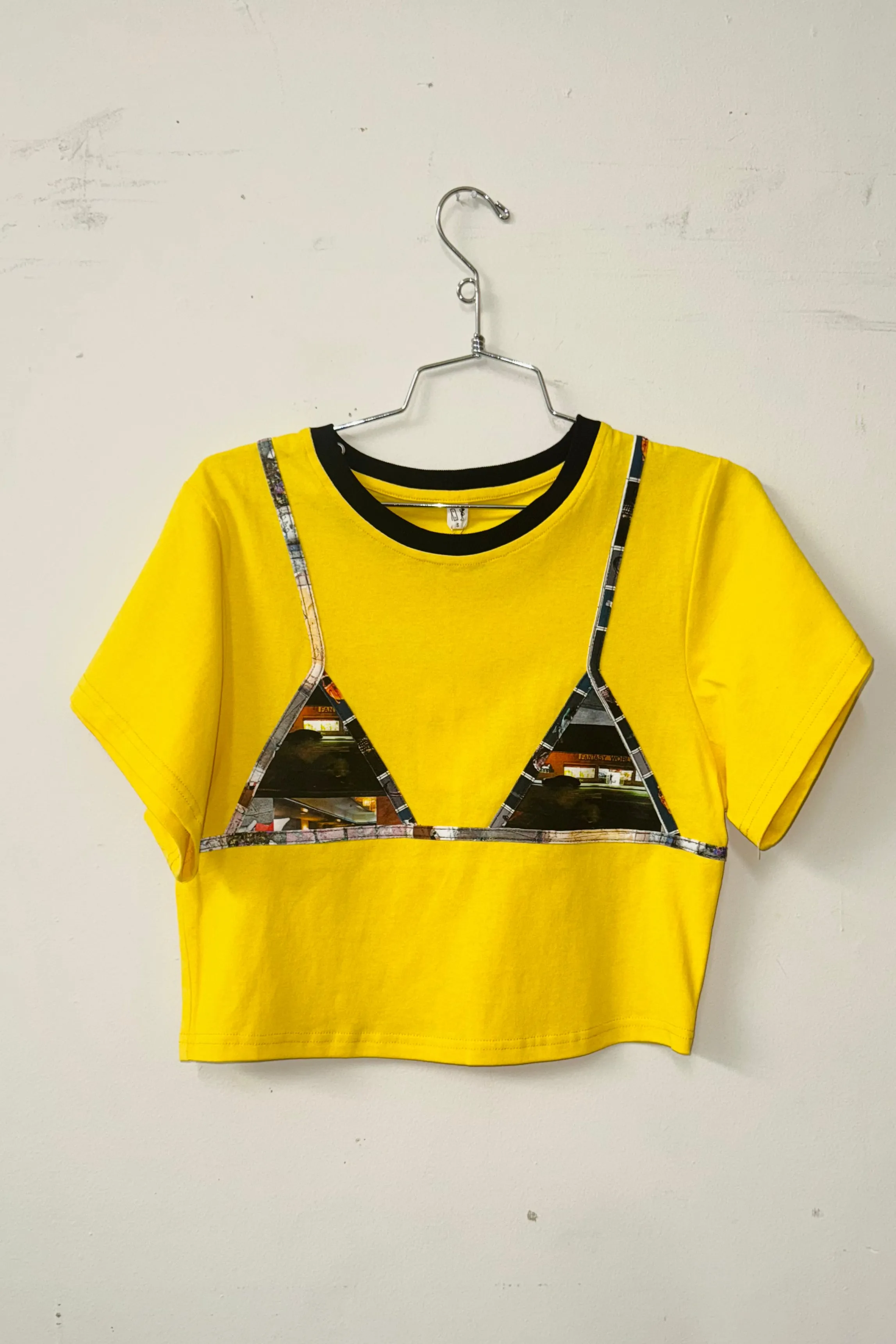 #7 L Scrap Bikini Bod Tommy Tee Yellow / NYC Trash Bikini sold by Fashion Brand Company