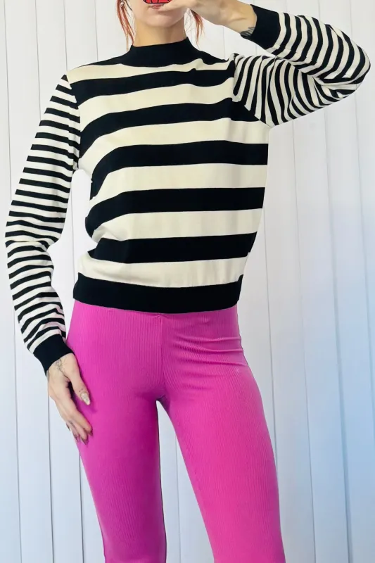 SAMPLE #2 - S Striped Turtleneck Sweater made by Fashion Brand Company