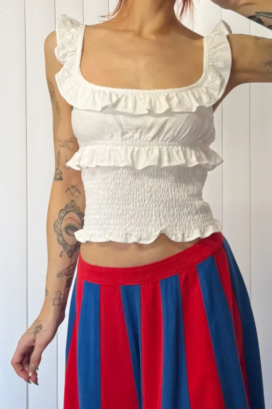 SAMPLE #4 - S Linen Ruffle Tank made by Fashion Brand Company